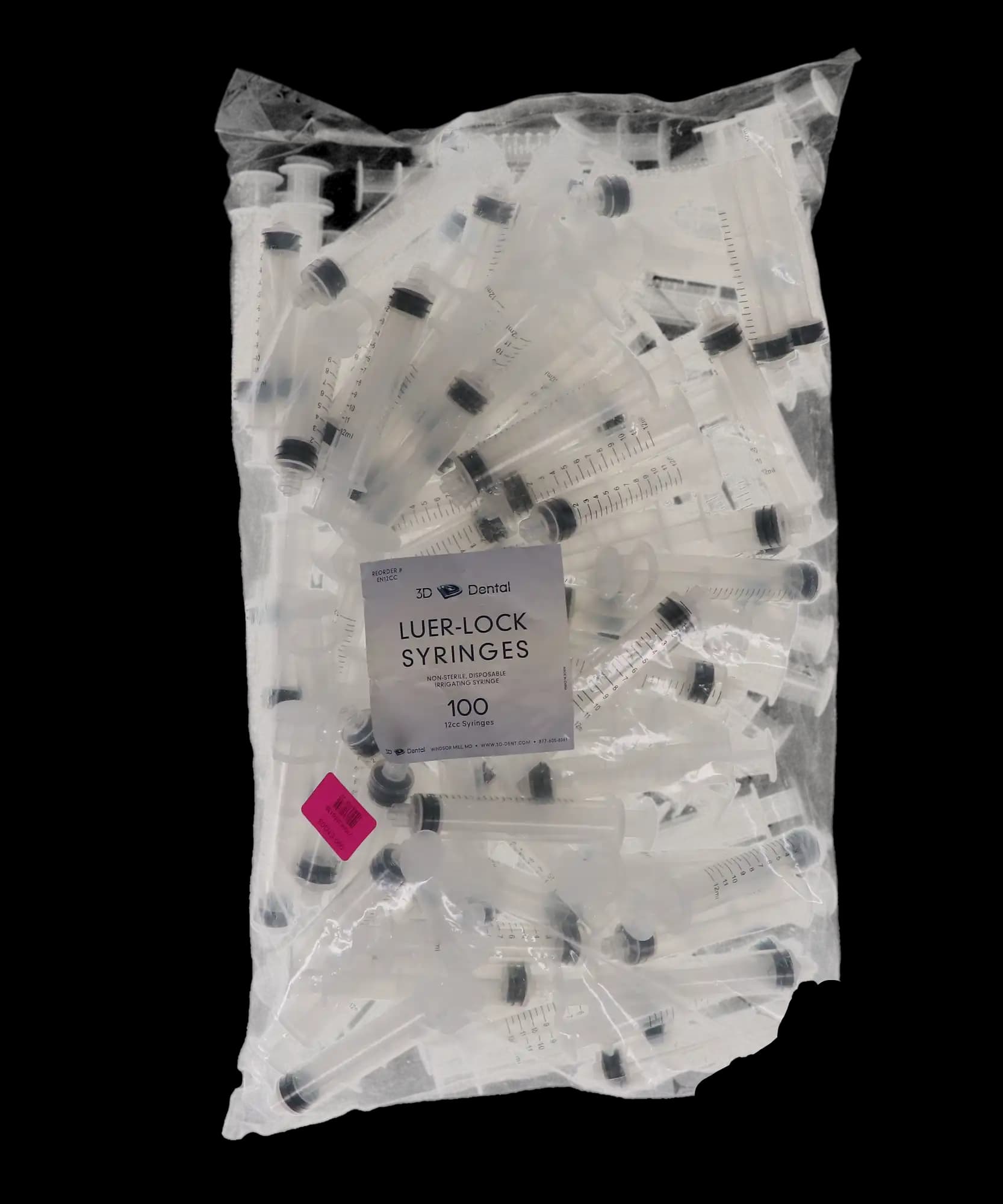 The Essentials Luer Lock Endo Irrigation Syringes, 12cc, 100/Pk, EN12CC thumbnail 4