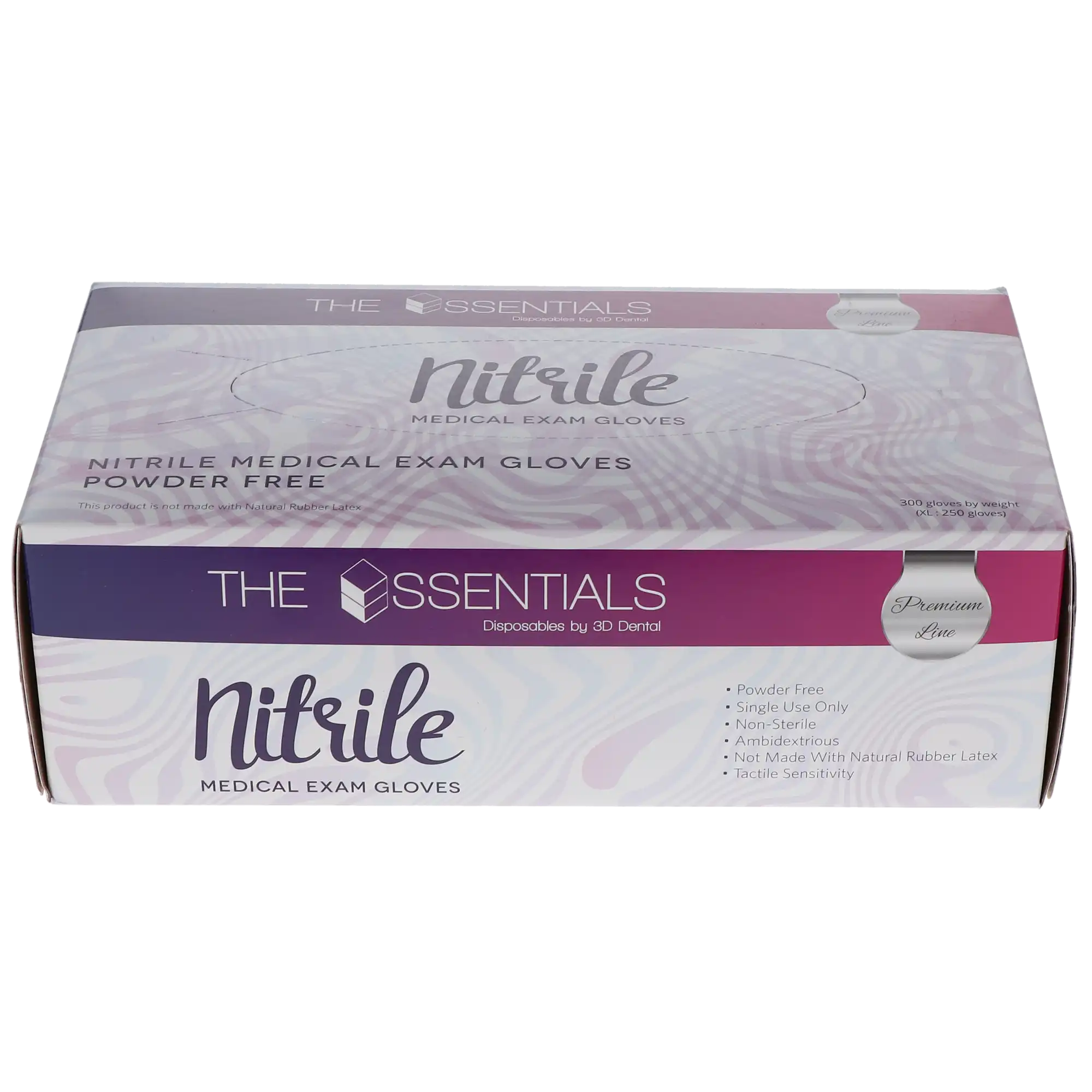 3D Dental Essentials Nitrile Exam Gloves, Ultra Slim, Powder-Free, Latex-Free, Non-Sterile, Medium, Blue, 300/Box, NG300-M thumbnail 4