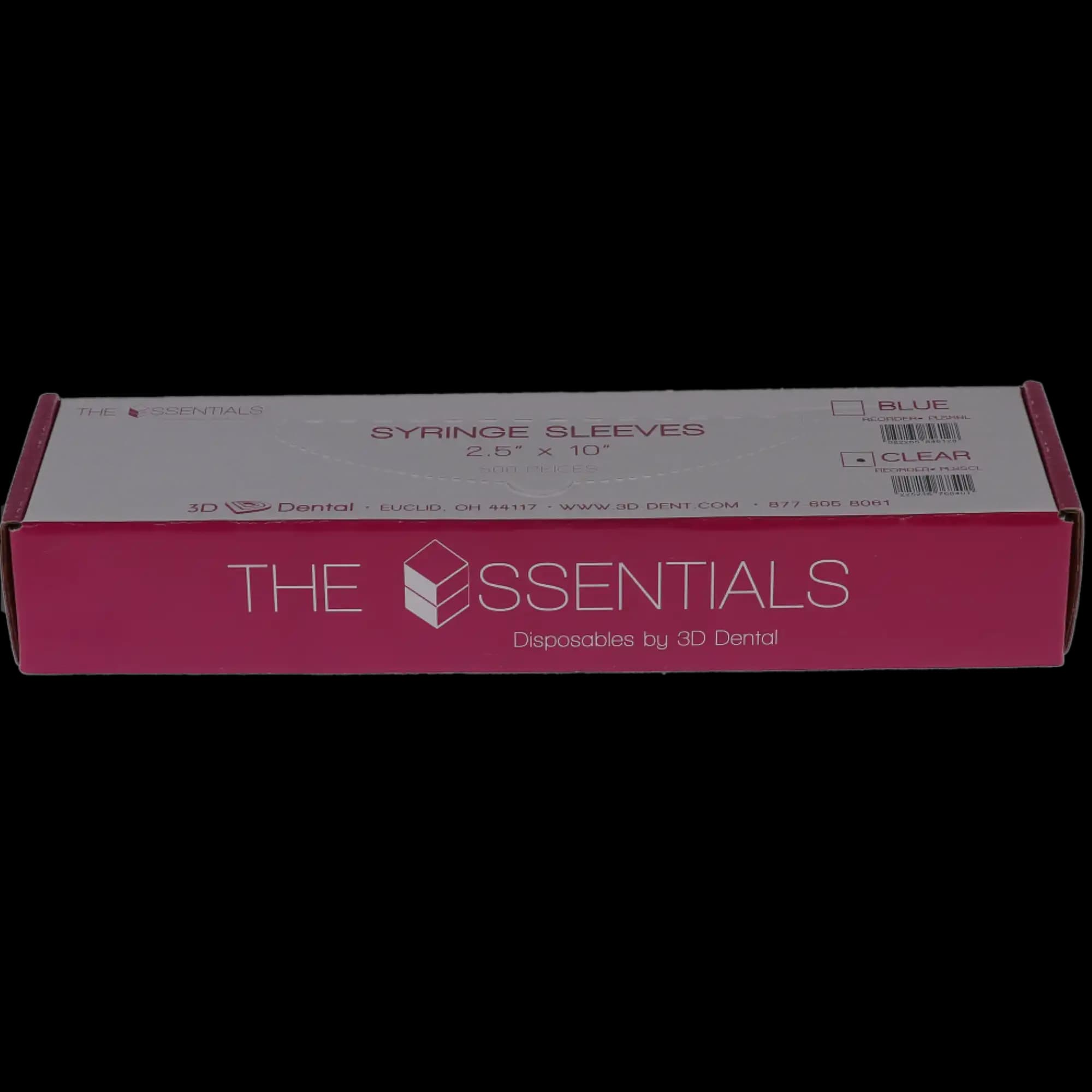 3D Dental Air/Water Syringe Sleeves, Clear, 2.5" x 10", Pre-Punched Opening, 500/Box, PL-SSCL thumbnail 4