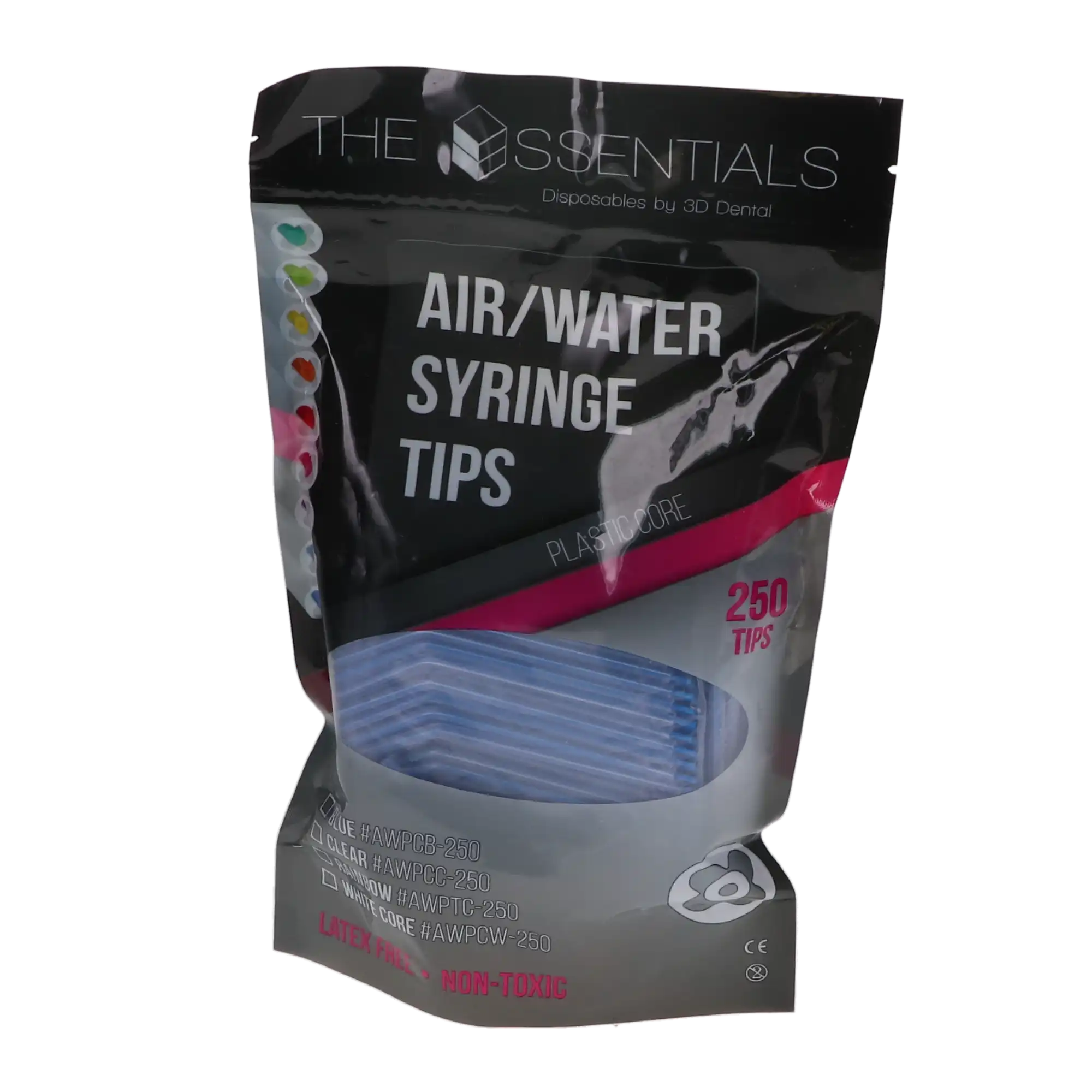 Crystal Tip Type Plastic Core Air/Water Tips, Blue, 250/Pk, AWPCB-250 thumbnail 4
