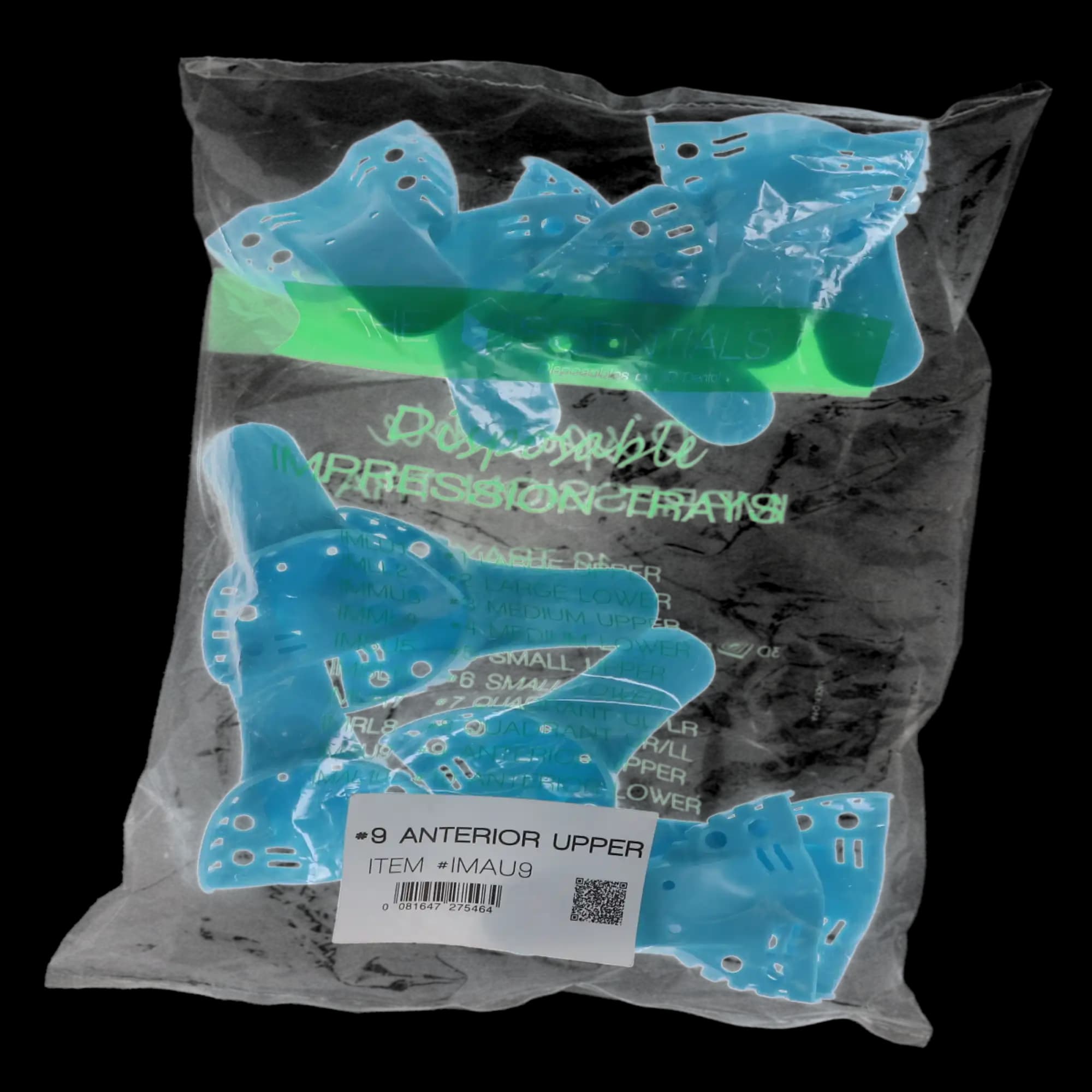 3D Dental Disposable Perforated Impression Trays, #9 Upper Anterior, 12/Pk, 419 IMAU9 thumbnail 4