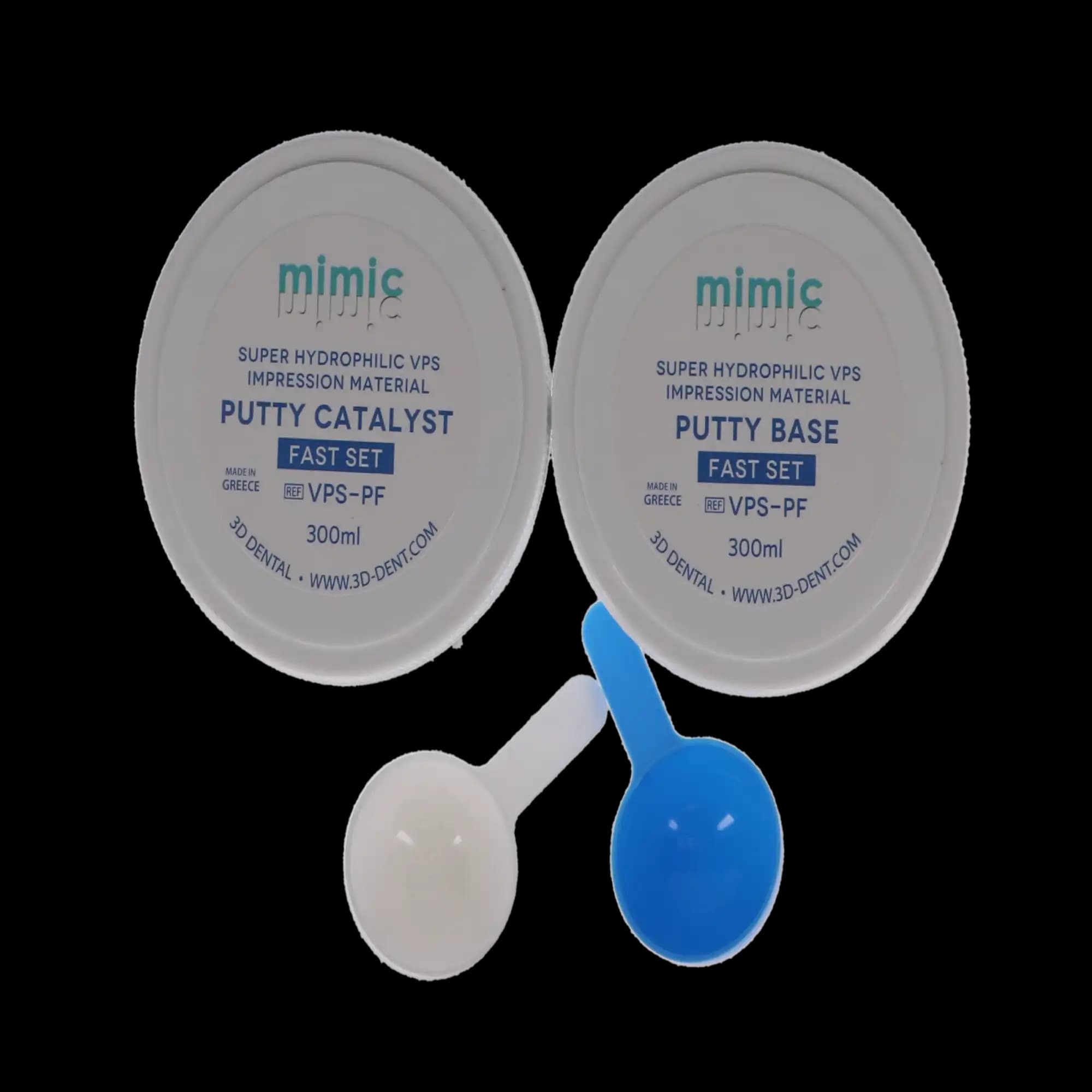 Mimic VPS Impression Putty, Fast Set, 300 ml Base & 300 ml Catalyst, 2/Pk, VPS-PF - Mimic VPS Impression Putty, Fast Set, 300 ml, 2/Pk, VPS-PF - Image 1