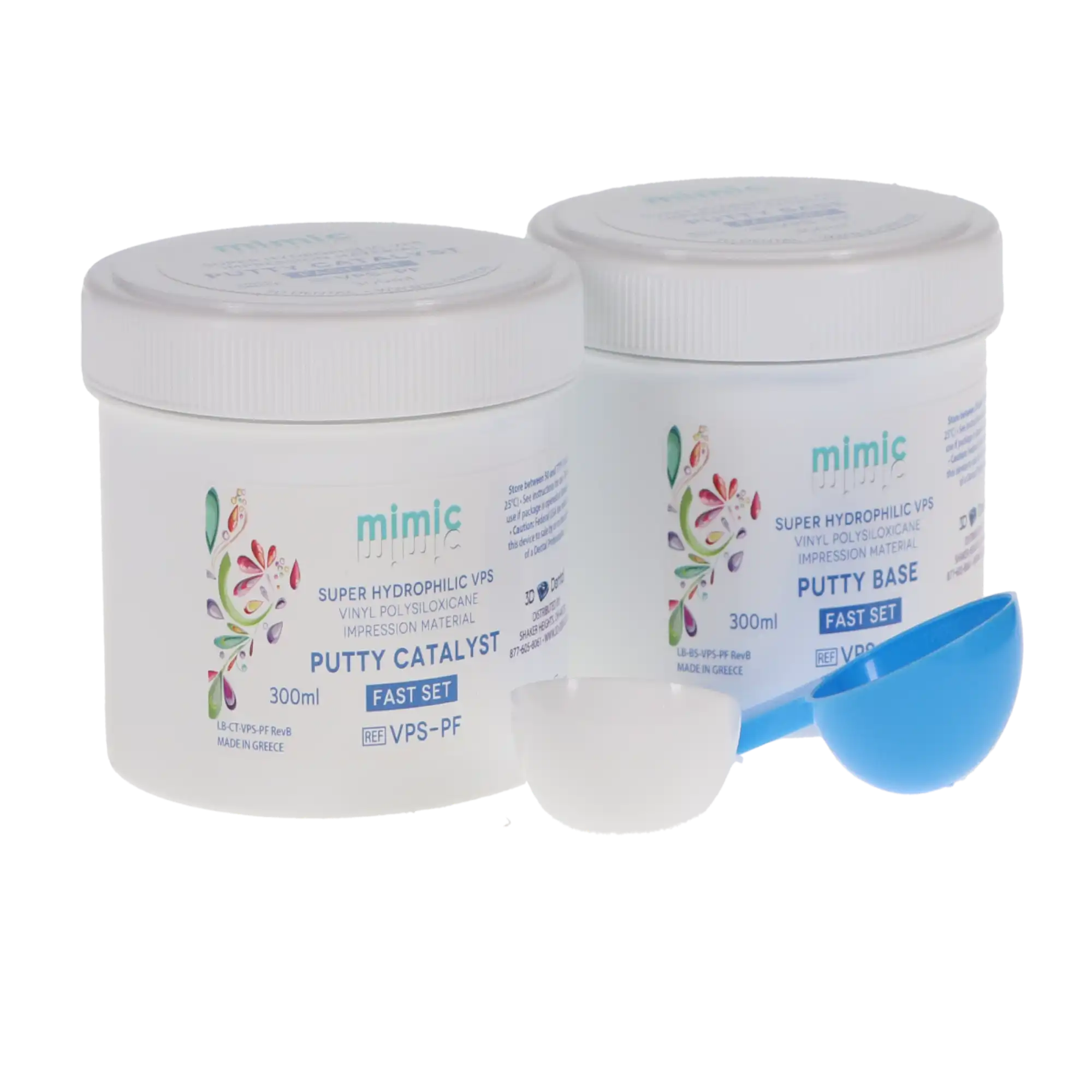 Mimic VPS Impression Putty, Fast Set, 300 ml Base & 300 ml Catalyst, 2/Pk, VPS-PF thumbnail 3