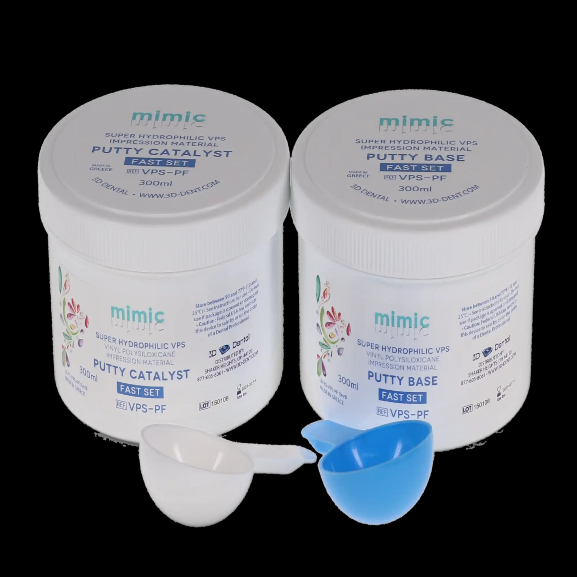 Mimic VPS Impression Putty, Fast Set, 300 ml Base & 300 ml Catalyst, 2/Pk, VPS-PF thumbnail 5