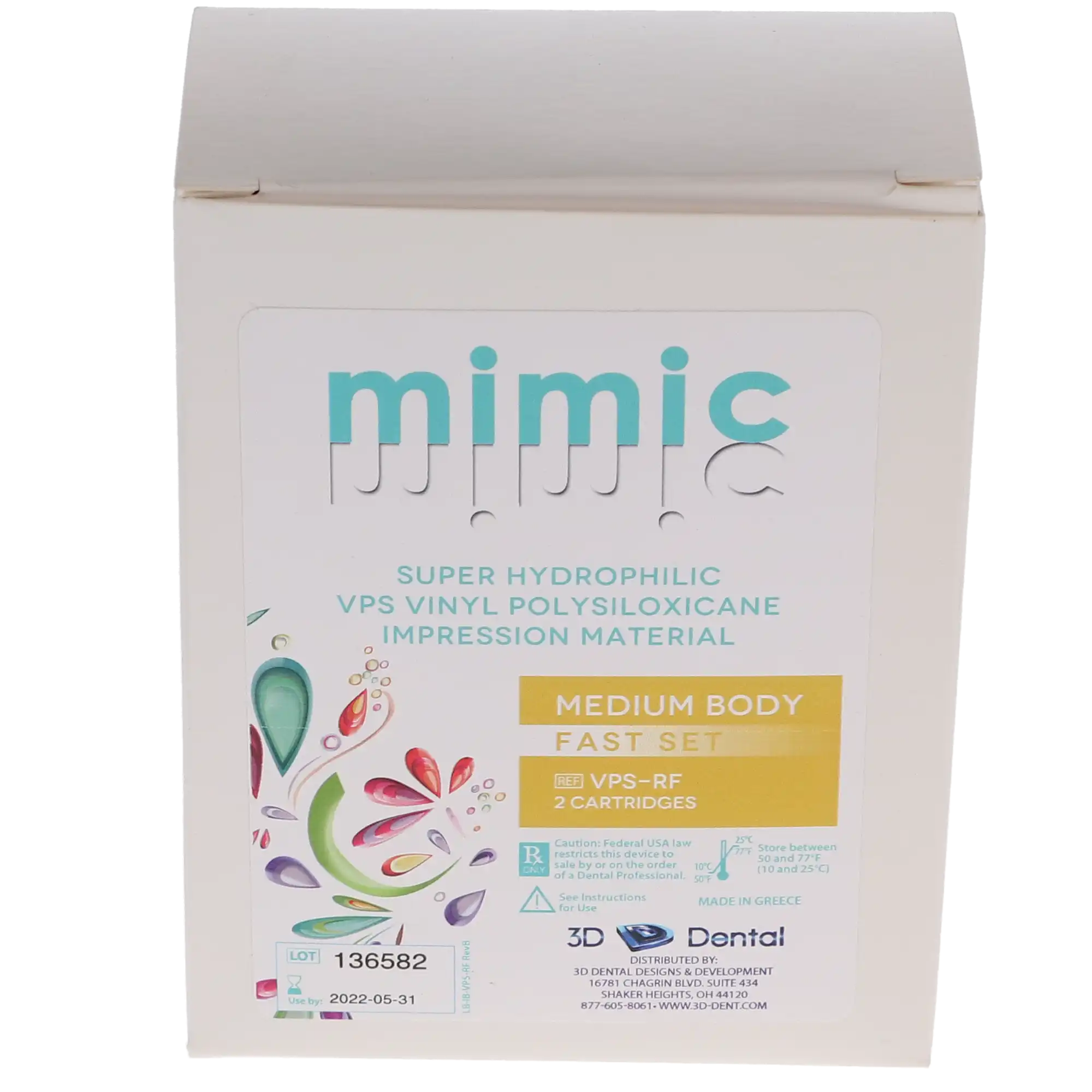 Mimic VPS Impression Material, Medium Body, Fast Set, 2 x 50 ml Cartridges, VPS-RF thumbnail 4