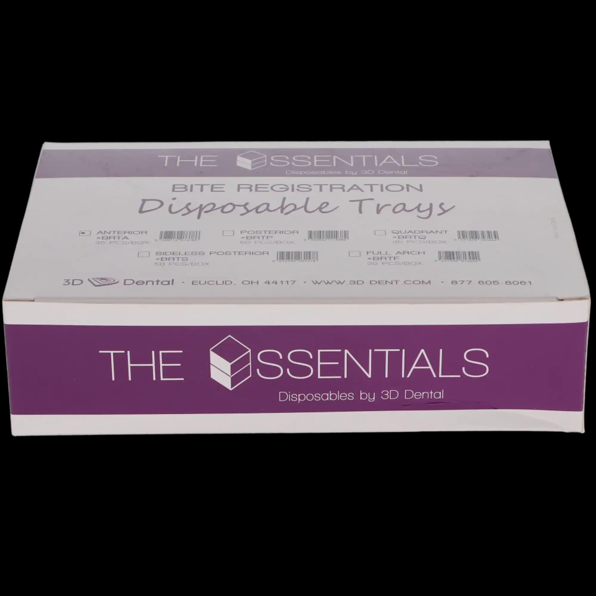 3D Dental Essentials Disposable Bite Registration Trays, Anterior, 35/Pk, BRTA thumbnail 4
