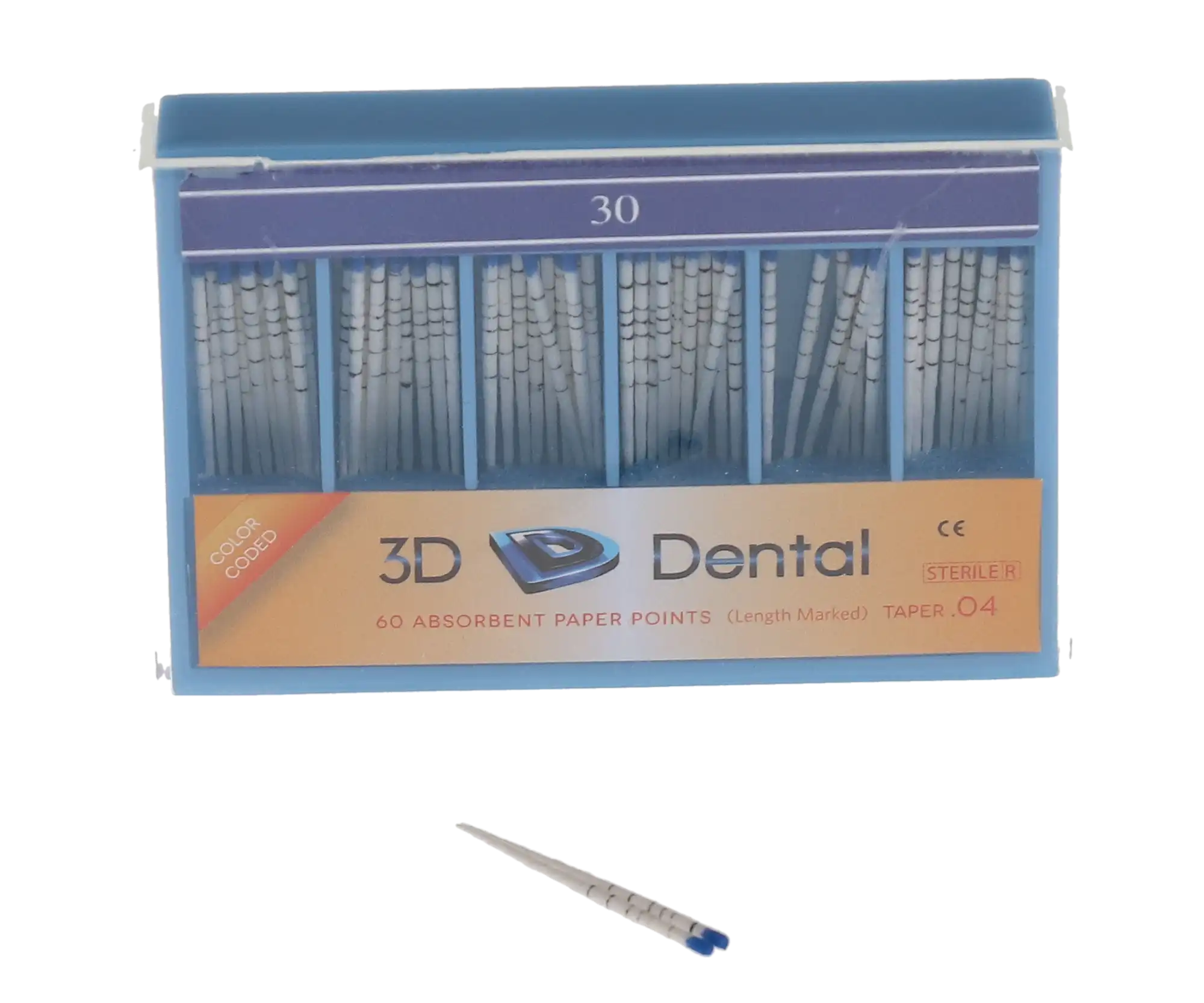Meta Biomed Absorbent Paper Points, Sterile, 0.04 Taper, Size #30, 60/Pk, PPB30T4, 221510-30 thumbnail 5