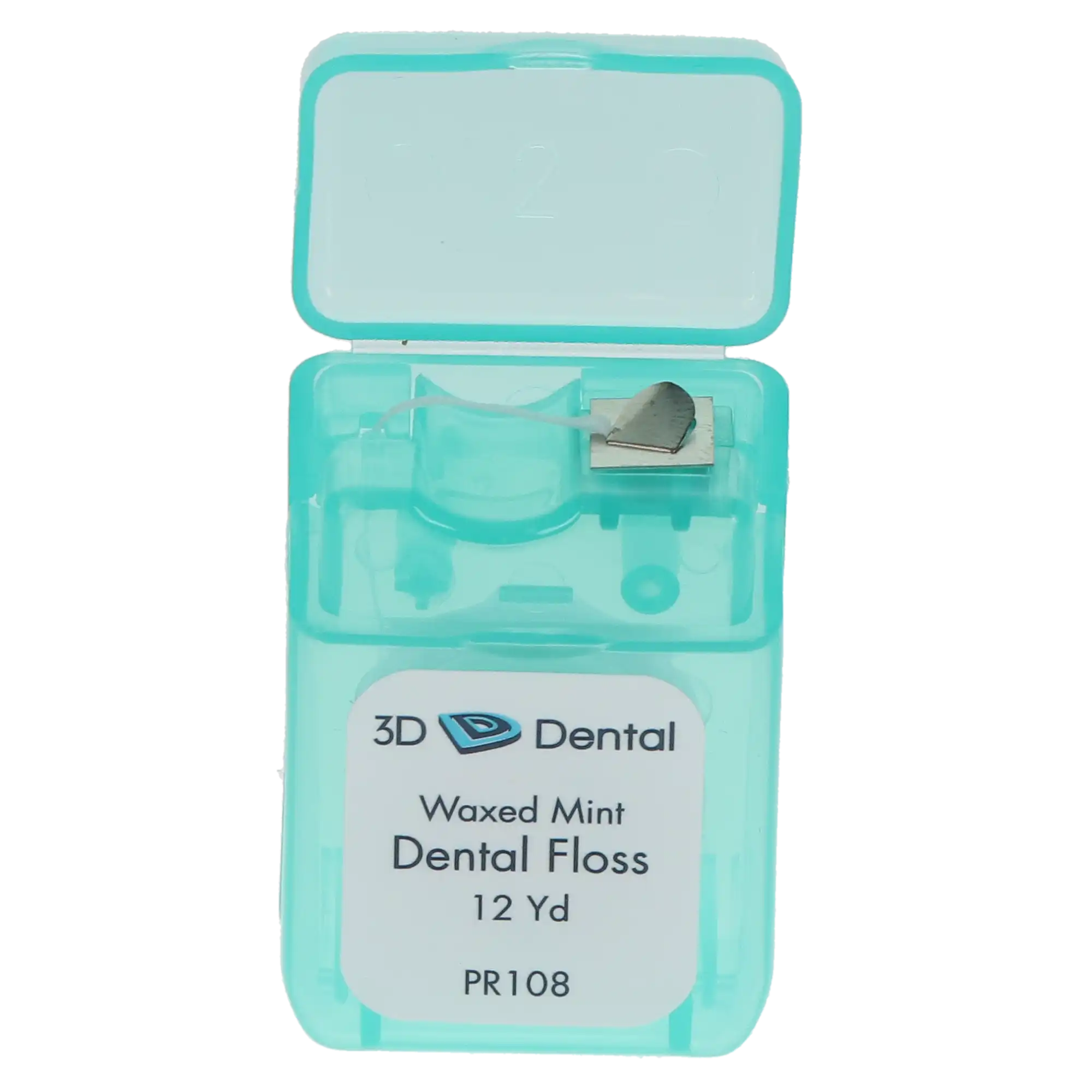 3D Dental Waxed Dental Floss, Mint, 12 yd, 144/Cs, PR108 - Dental Floss, Waxed, 12 yd, Mint, 144/Cs, PR108 - Image 1