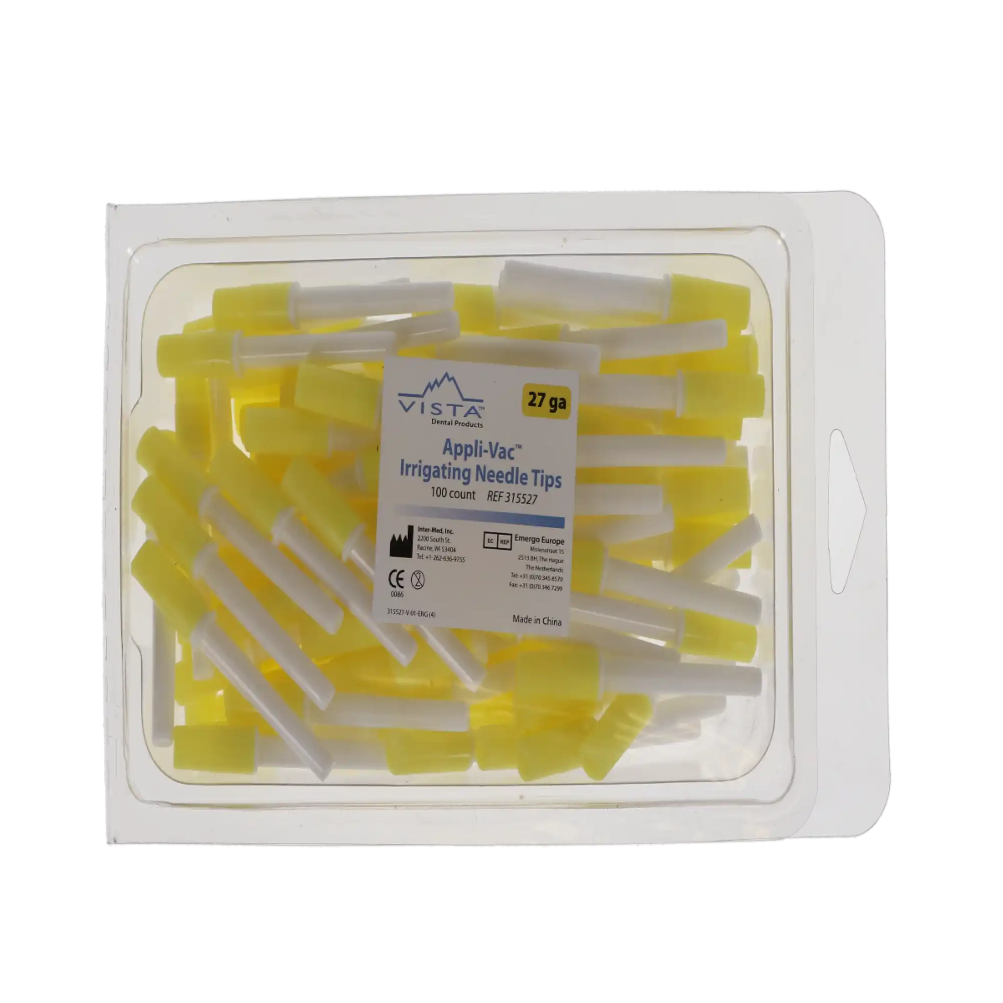 Appli-Vac Irrigating Needle Tips, 27 Gauge, 1", Yellow, 100/Bag, 315527 thumbnail 8