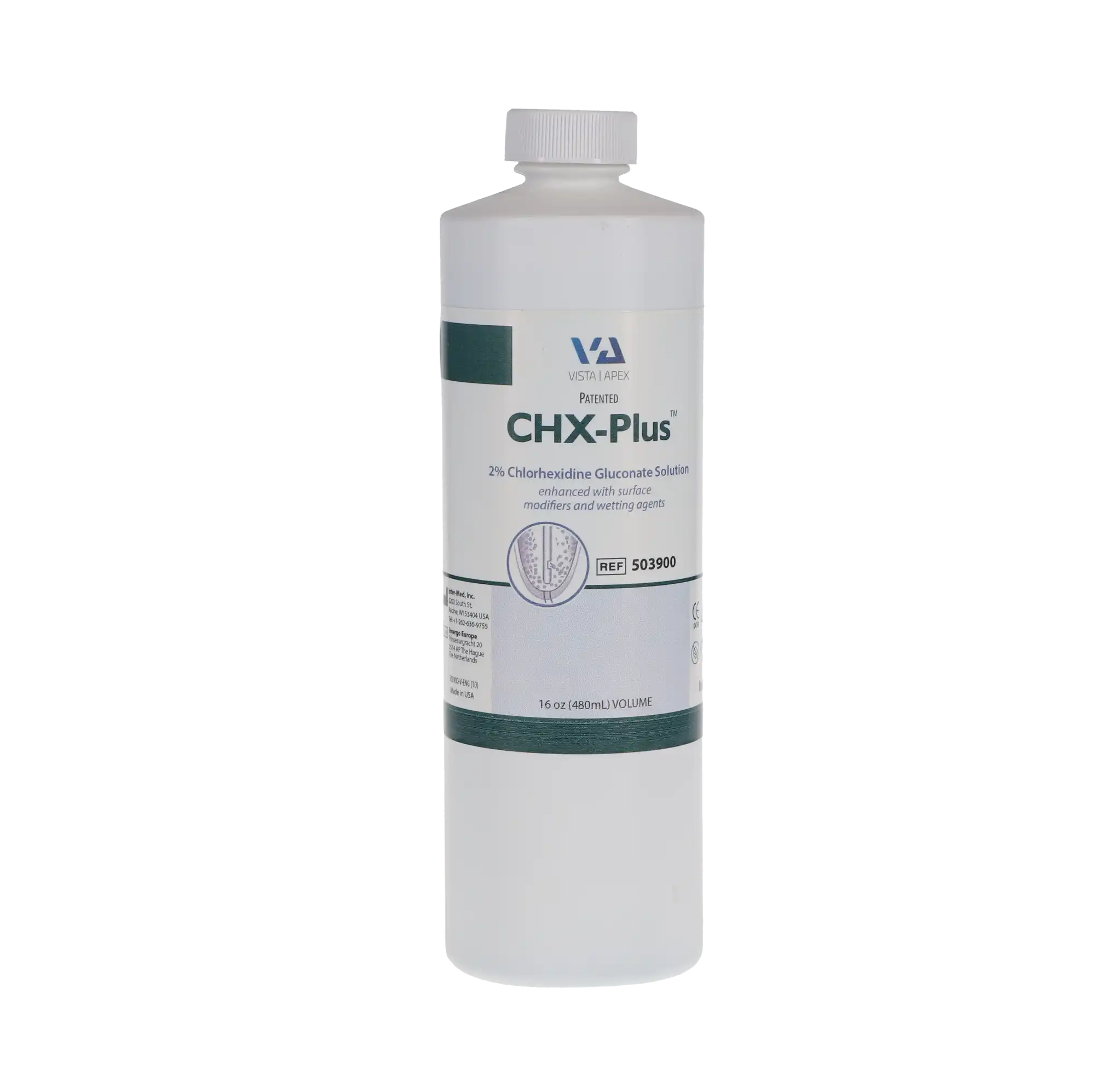 Vista Apex CHX-Plus Irrigant, 2% Chlorhexidine Gluconate, 16 oz Bottle, 1/Pk, 503900 thumbnail 5