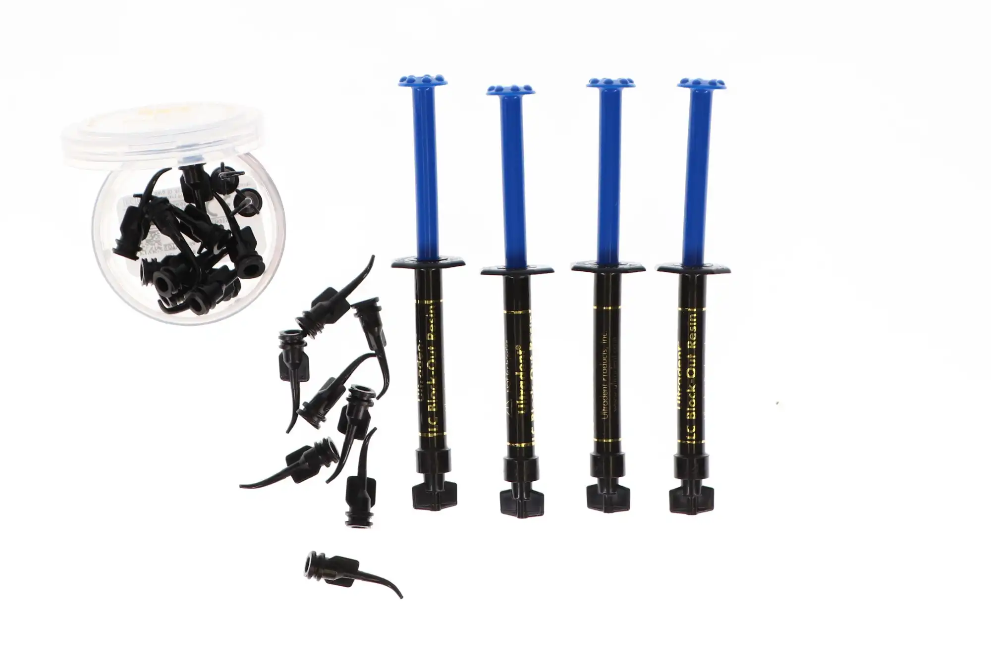 Ultradent LC Block-Out Resin Kit, 4 x 1.2 mL Syringes, 20 Black Mini Tips, 4.8 mL Total - LC Block-Out Resin Kit, 1.2 ml Syringe, 4/Pk, 240 - Image 1