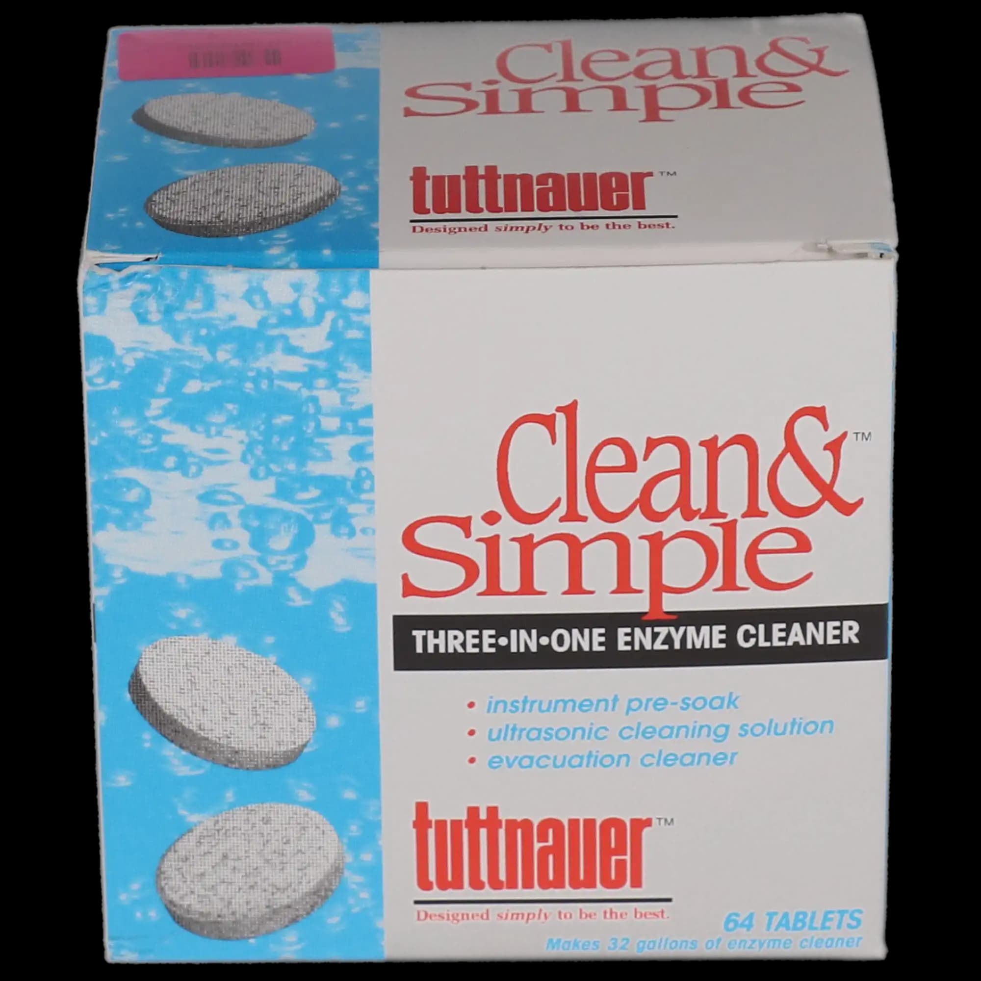 Tuttnauer Clean & Simple Ultrasonic Cleaning Tablets, Enzymatic, 64/Pk, CS0064 thumbnail 8