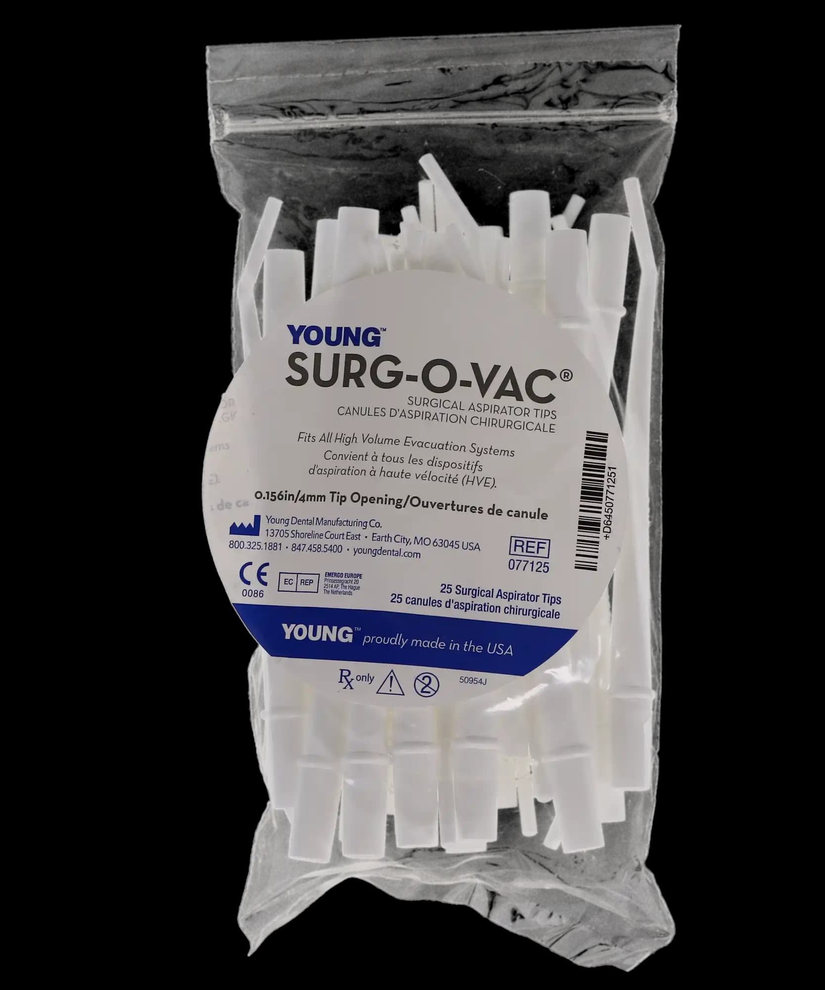 Surg-O-Vac I Surgical Aspirator Tips, Plastic, 4mm (0.125"), White, 25/Pk, 077125 thumbnail 8