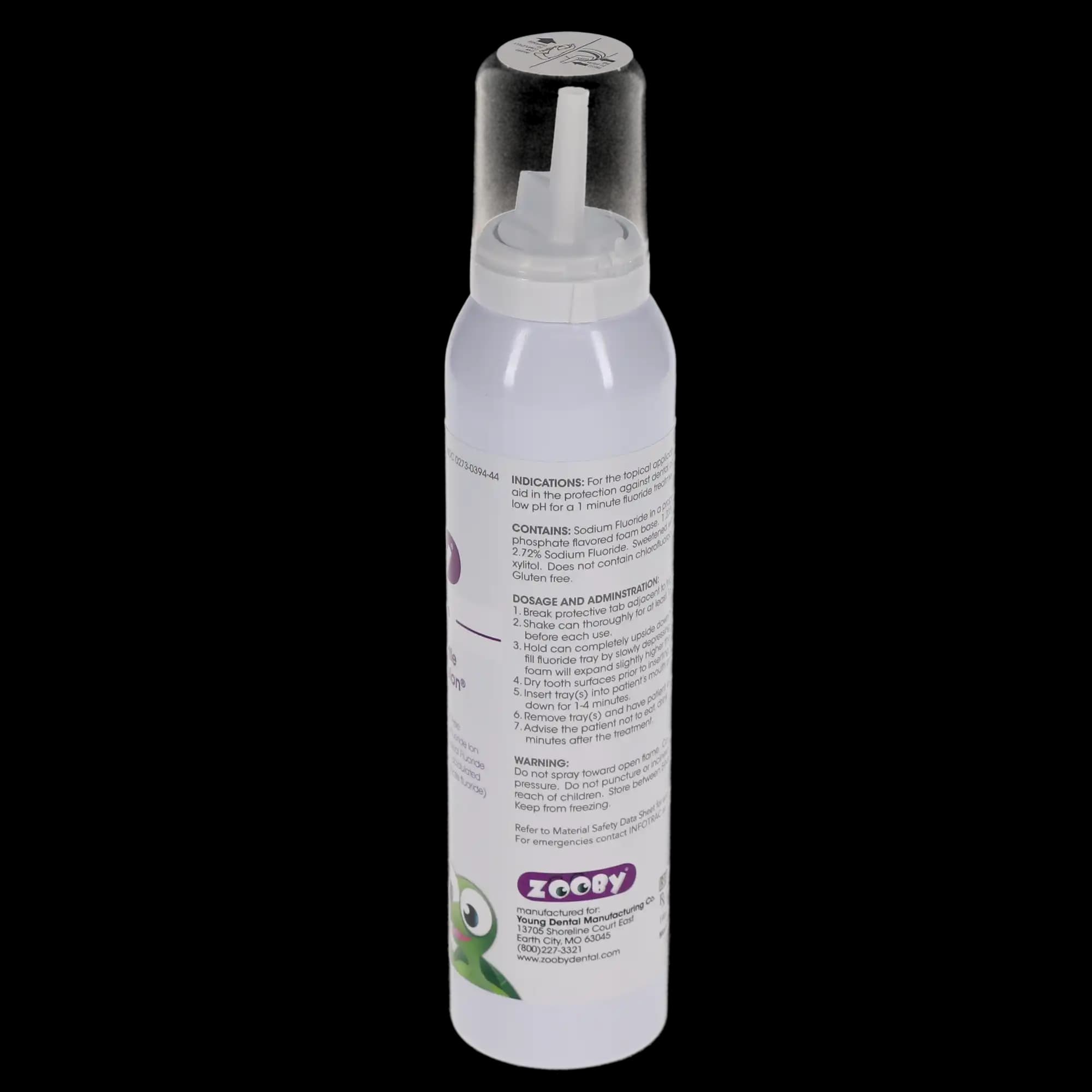 Zooby Fluoride Foam, 1.23% APF, Turtle Melon, 4.4 oz Can, 1/Pk, 616001 thumbnail 7