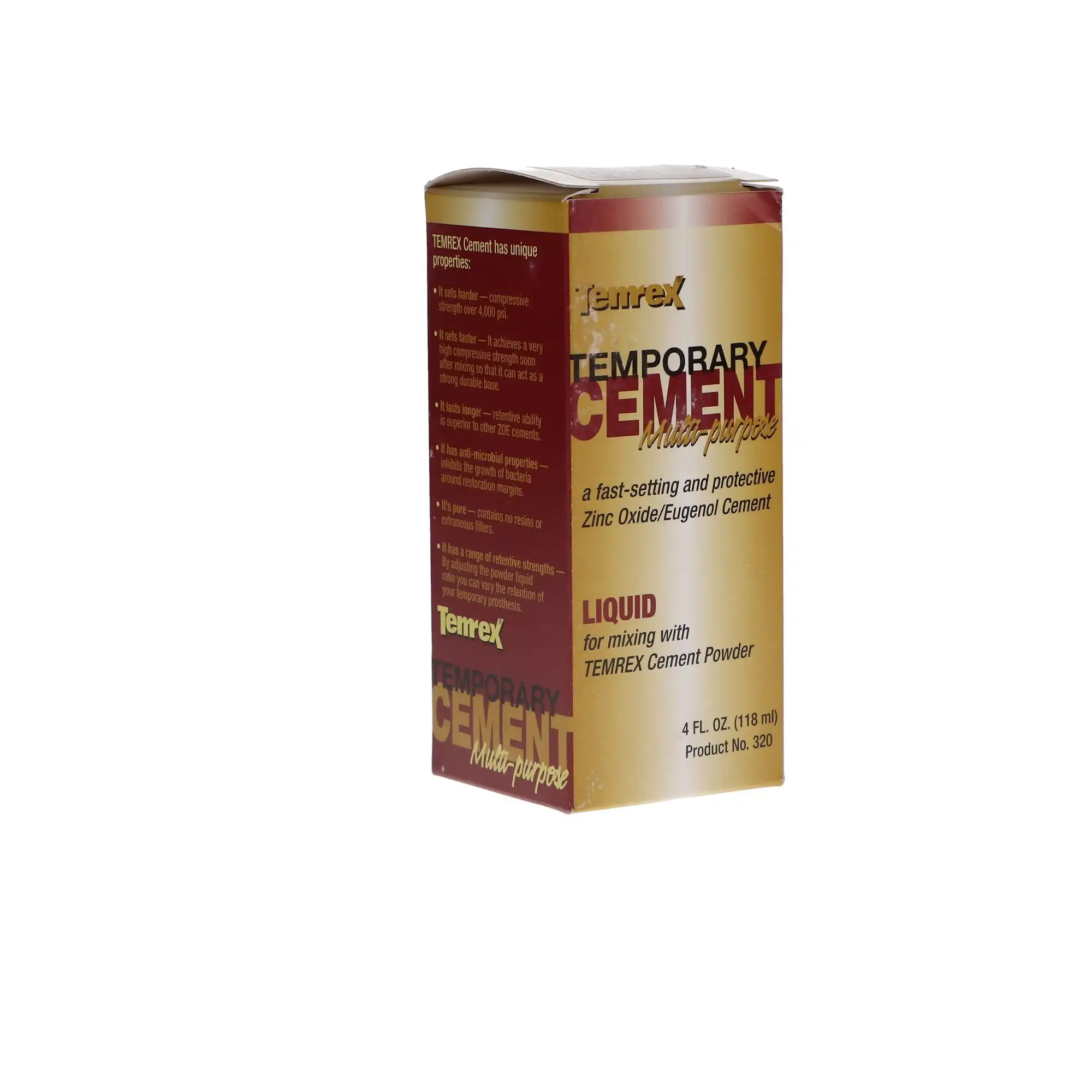 Temrex Zinc Oxide Eugenol Temporary Cement Liquid Refill, 4 oz Bottle, 320 thumbnail 9