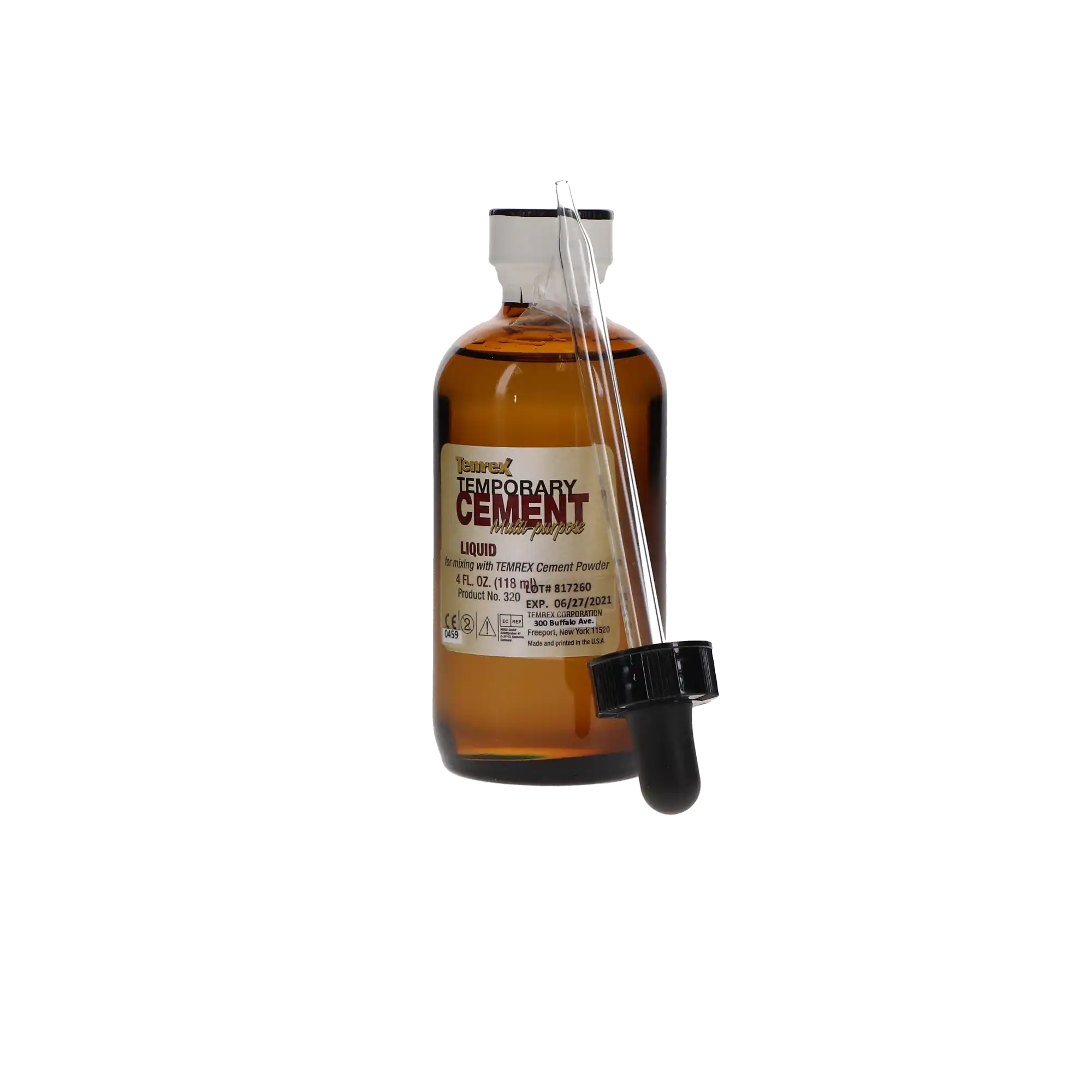 Temrex Zinc Oxide Eugenol Temporary Cement Liquid Refill, 4 oz Bottle, 320 thumbnail 10