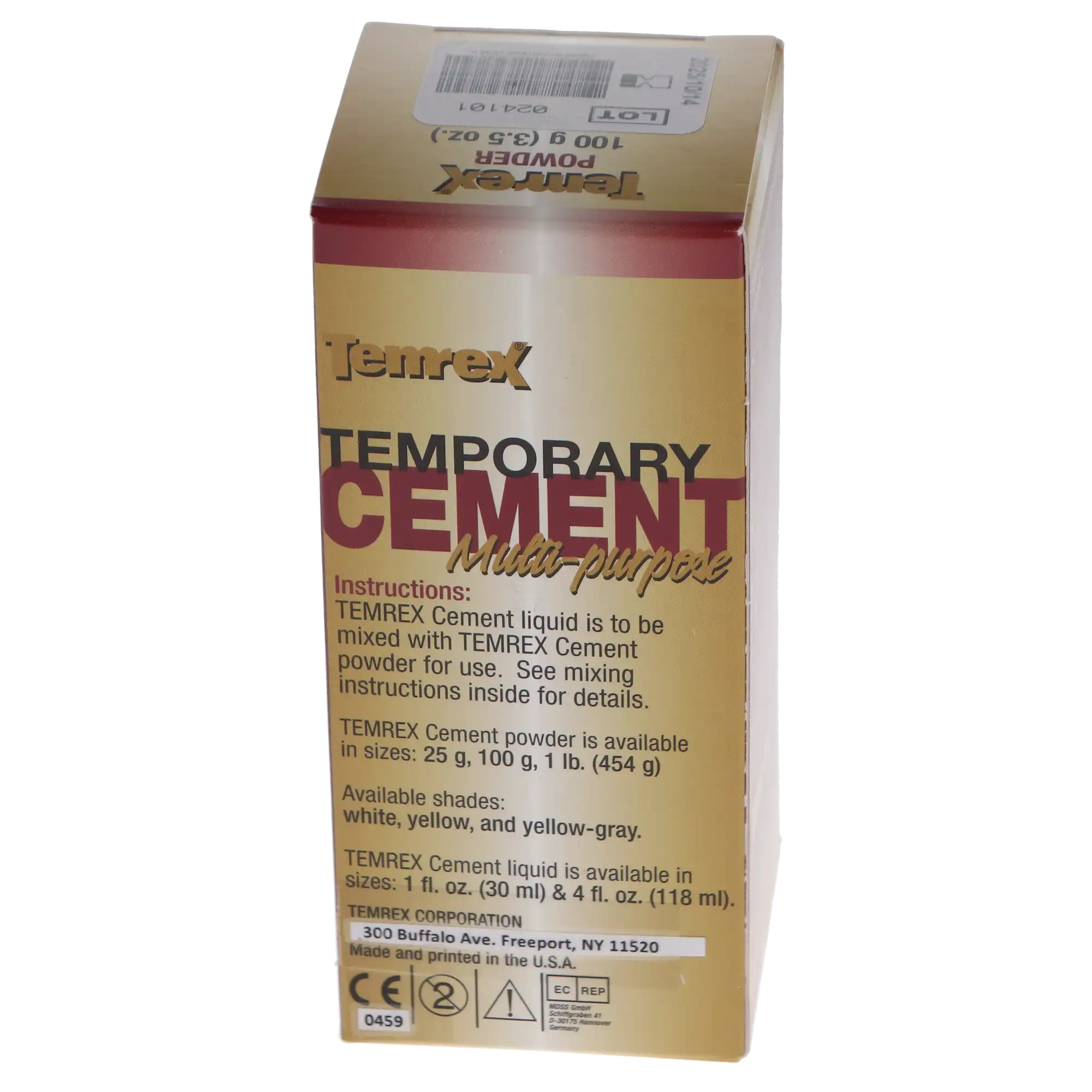 Temrex Zinc Oxide Eugenol Temporary Cement Powder, White, 100g Bottle, Refill, 340 thumbnail 9