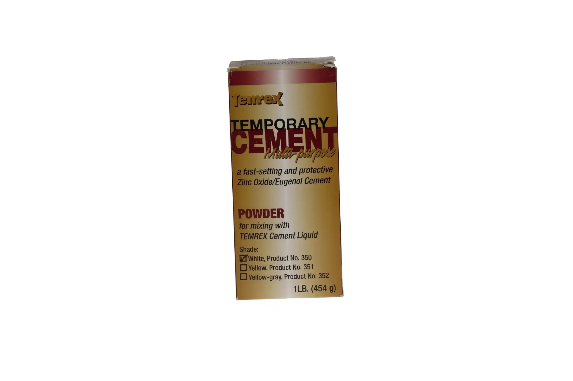 Temrex Zinc Oxide Eugenol Temporary Cement Powder, White, 1 lb Bottle, 350 thumbnail 8