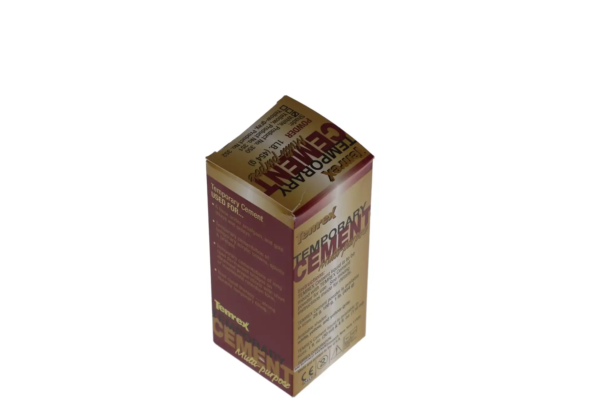 Temrex Zinc Oxide Eugenol Temporary Cement Powder, White, 1 lb Bottle, 350 thumbnail 9