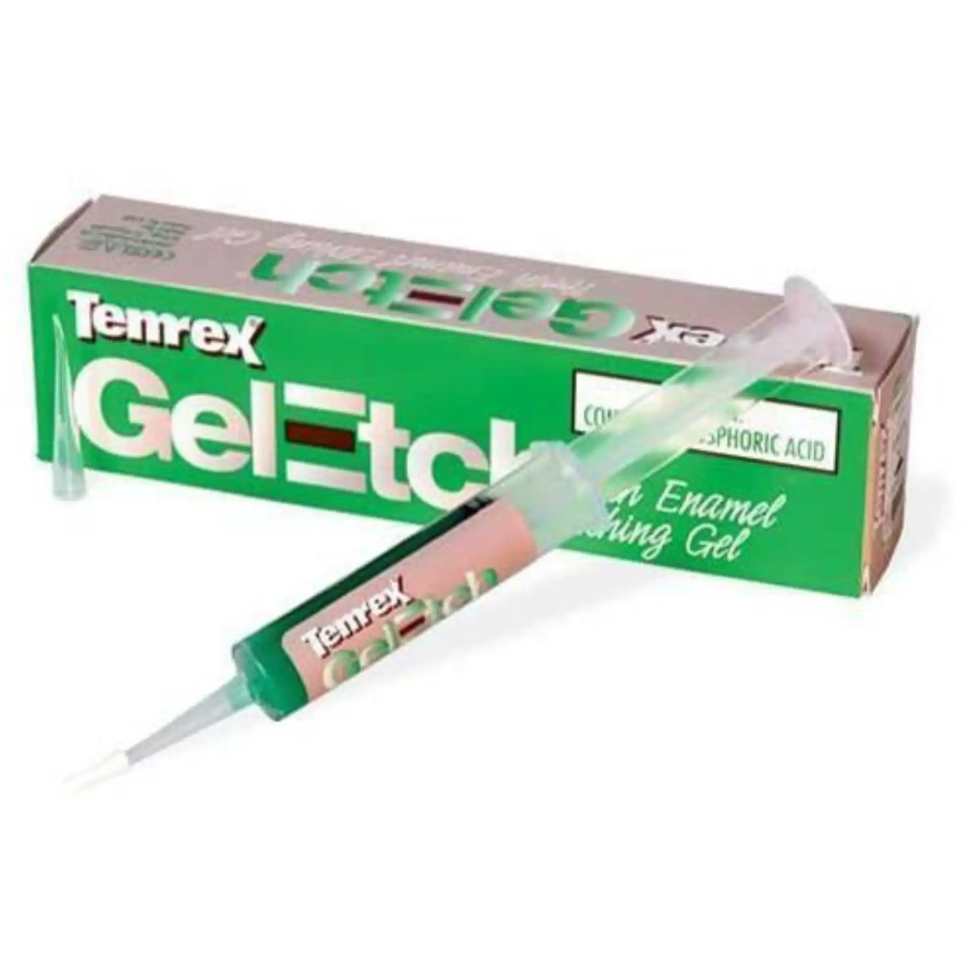 Temrex Gel-Etch 35% Phosphoric Acid Etching Gel Bulk Complete Kit, 60 g Syringe, 5 Empty Syringes & 50 Tips, 6575 thumbnail 12