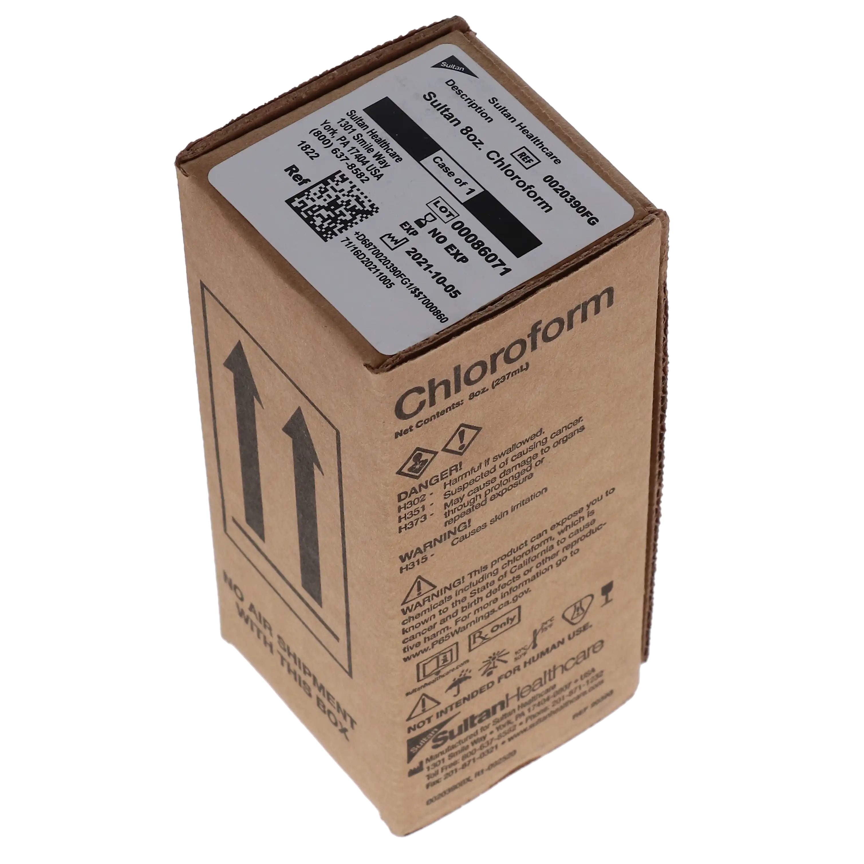 Sultan Chloroform N.F. Endodontic Solvent, 8 oz (237 mL) Bottle, 1/Pk, 20390 thumbnail 2