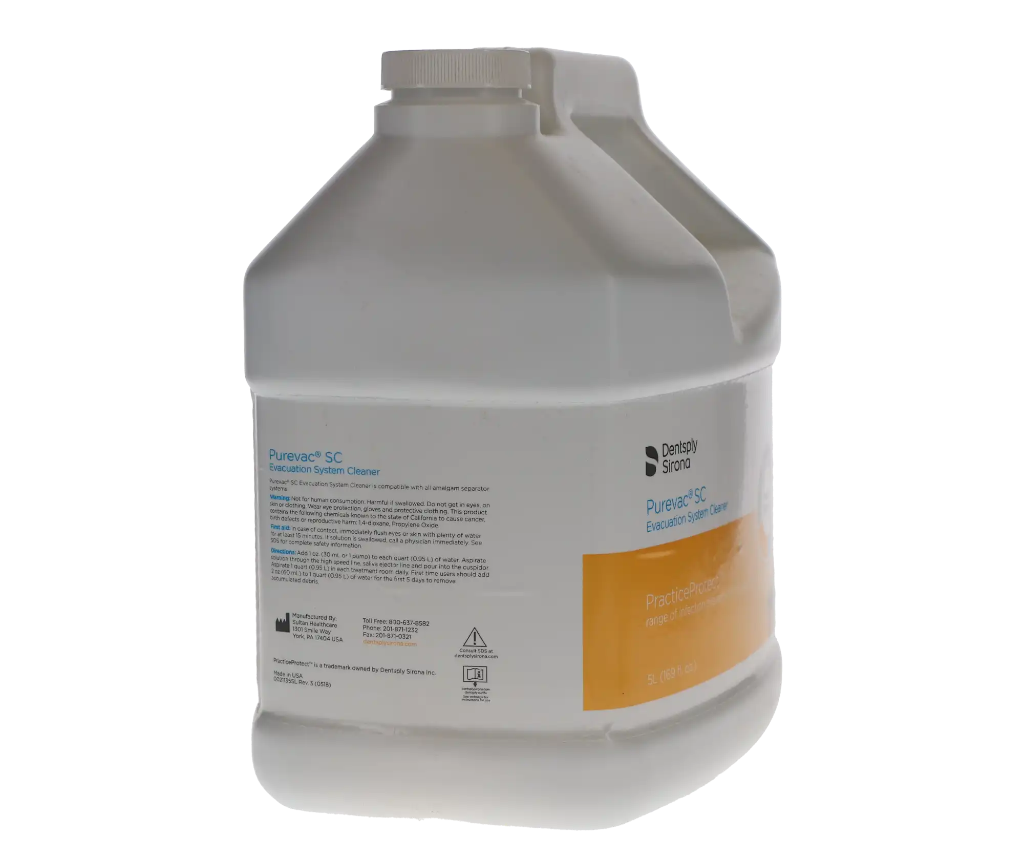 Purevac SC Evacuation System Cleaner, 5L Bottle, 1/Pk, 21135 thumbnail 2