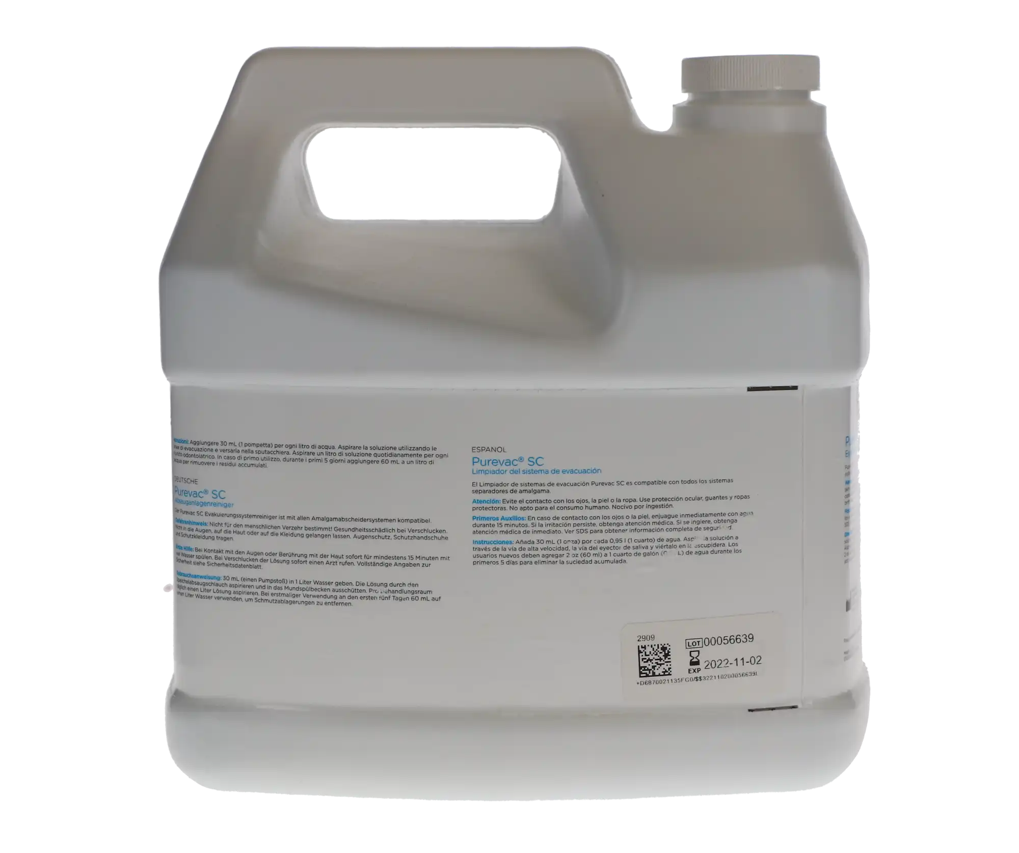 Purevac SC Evacuation System Cleaner, 5L Bottle, 1/Pk, 21135 thumbnail 3