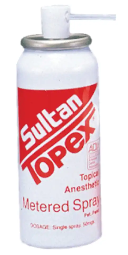 Topex Topical Anesthetic Metered Spray, 20% Benzocaine, Wild Cherry, 2 oz Can, 1/Pk - Topex Topical Anesthetic, Metered Spray, 2 oz Can, Wild Cherry, 1/Pk - Image 1