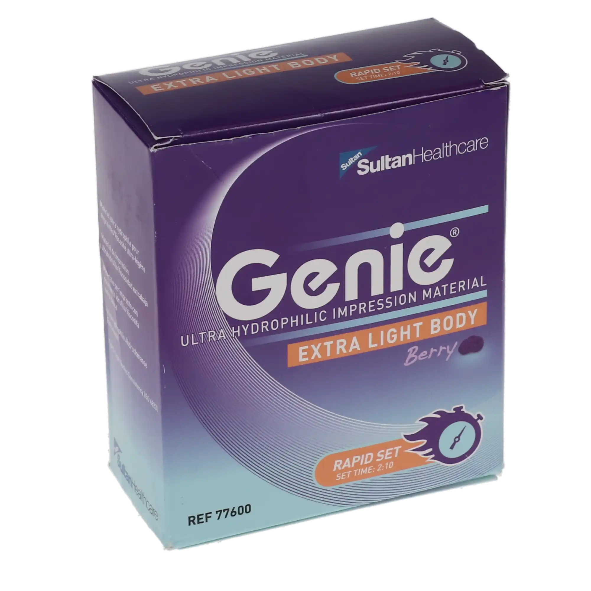 Genie VPS Impression Material, Extra Light Body, Rapid Set, Berry Flavor, 2 x 50 mL Cartridges, 6 Mixing Tips, 6 Intraoral Tips, 77600 thumbnail 4
