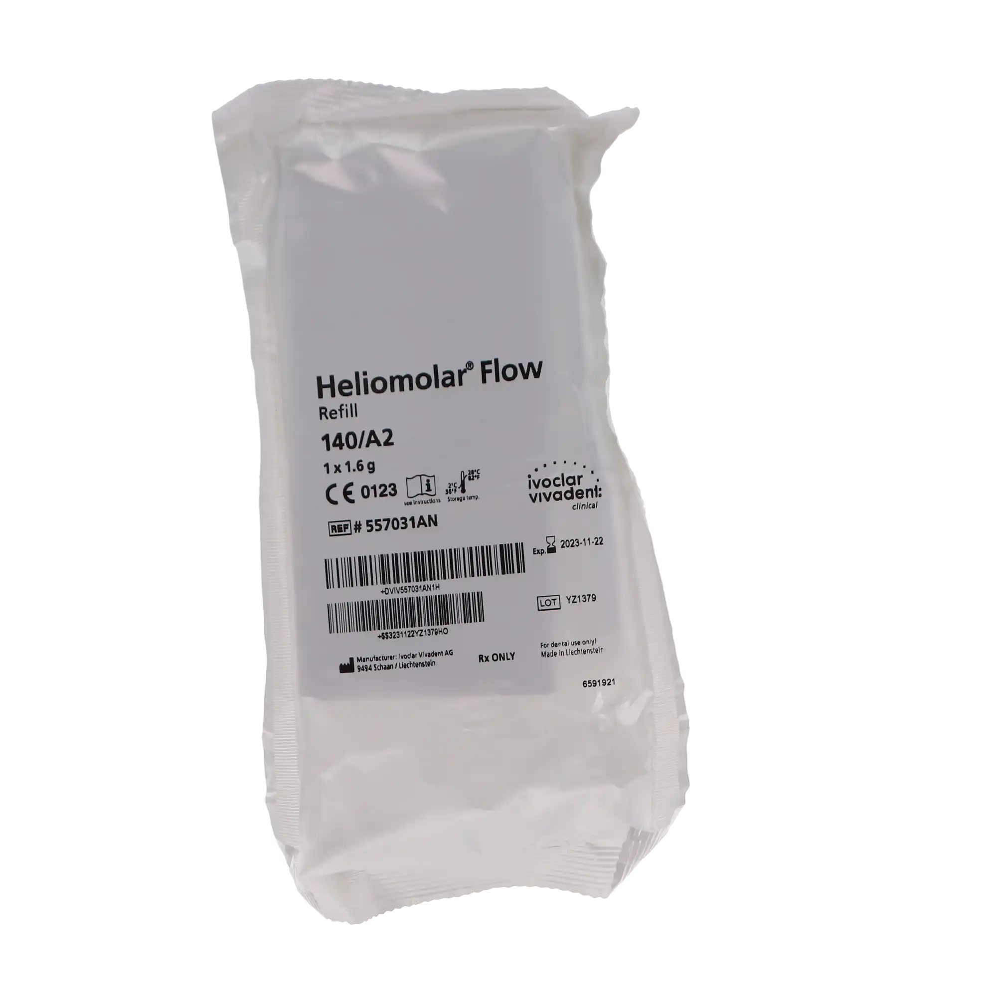 Heliomolar Flow Microfilled Resin Composite, Light-Cure, Syringe Refill, 1.6 g, Shade A2, 1/Pk, 557031 thumbnail 5