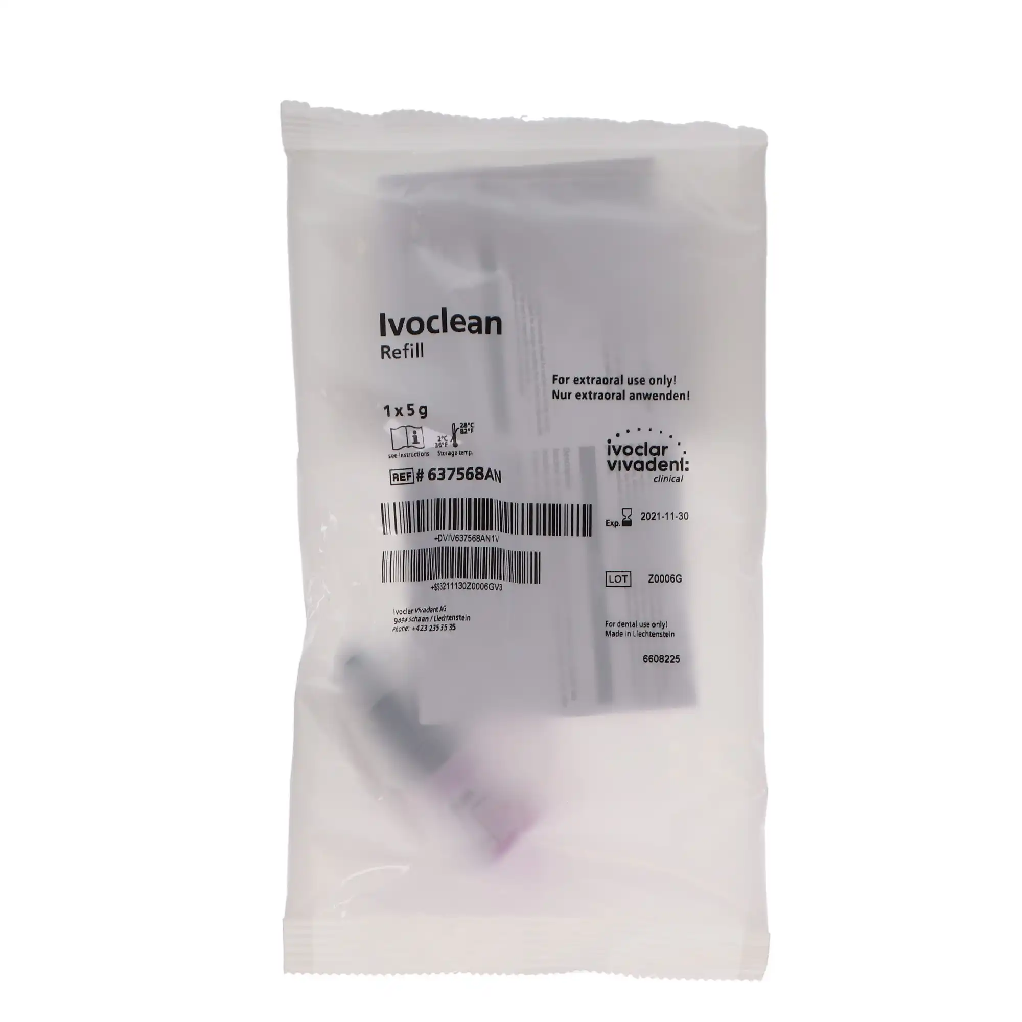 Ivoclar Vivadent Ivoclean Cleaning Paste, Refill, 5 g, 1/Pk, 637568 thumbnail 3