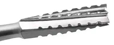 SS White FG #557 Carbide Bur, Straight Flat End Cross Cut Fissure, Friction Grip Short Shank, 1.0 mm Diameter, 3.8 mm Length, 100/Pk thumbnail 2