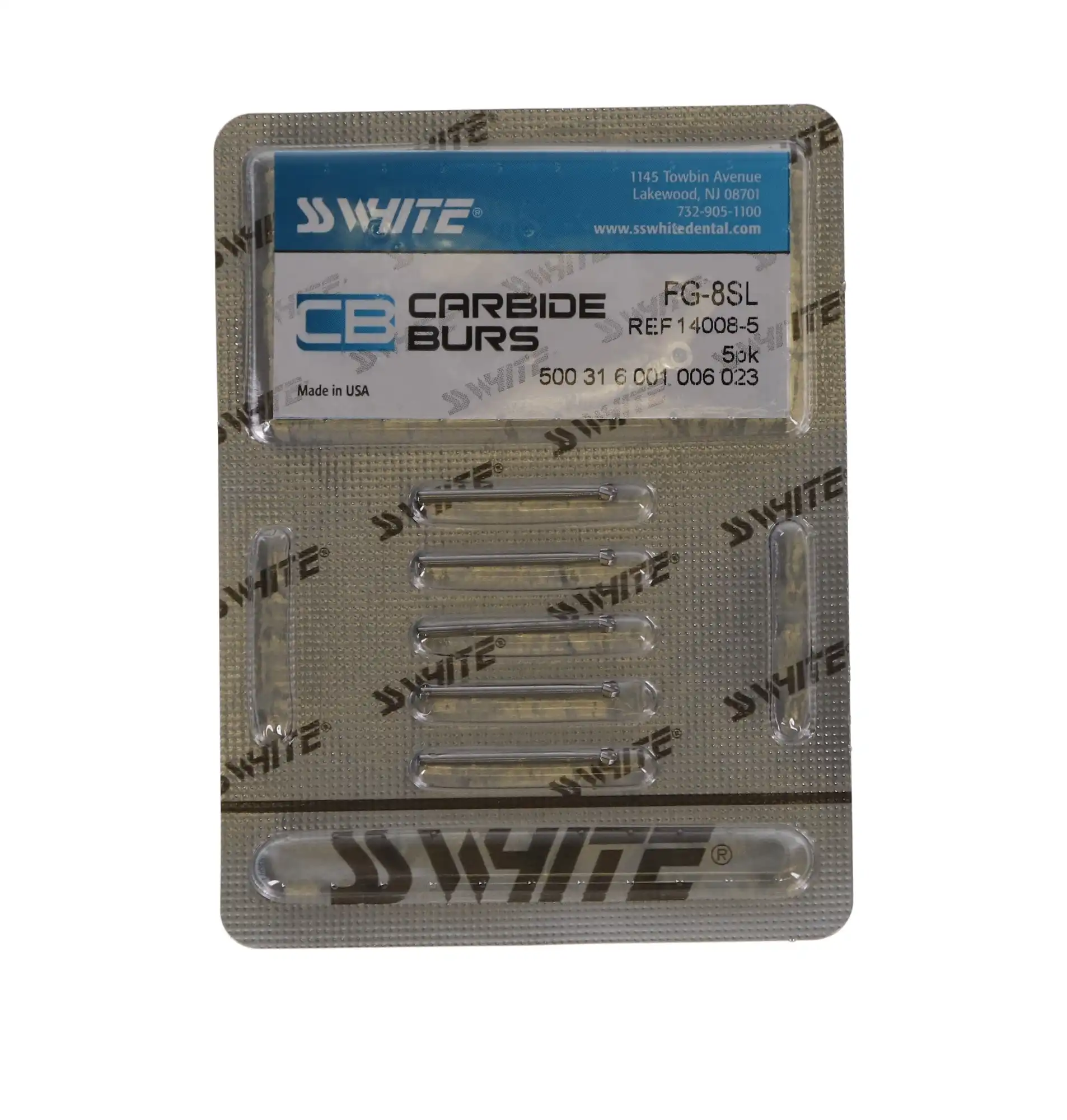 SS White FGSL #8 Round Surgical Length Carbide Bur, Friction Grip, 5/Pk, 14008-5 thumbnail 5
