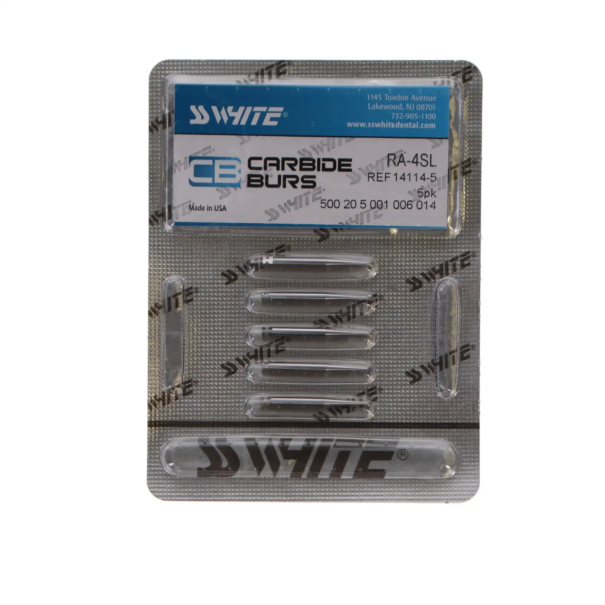 SS White Surgical Carbide Bur, Round, RA Latch, #4, 1.4 mm, 5/Pk, 14114-5 thumbnail 5