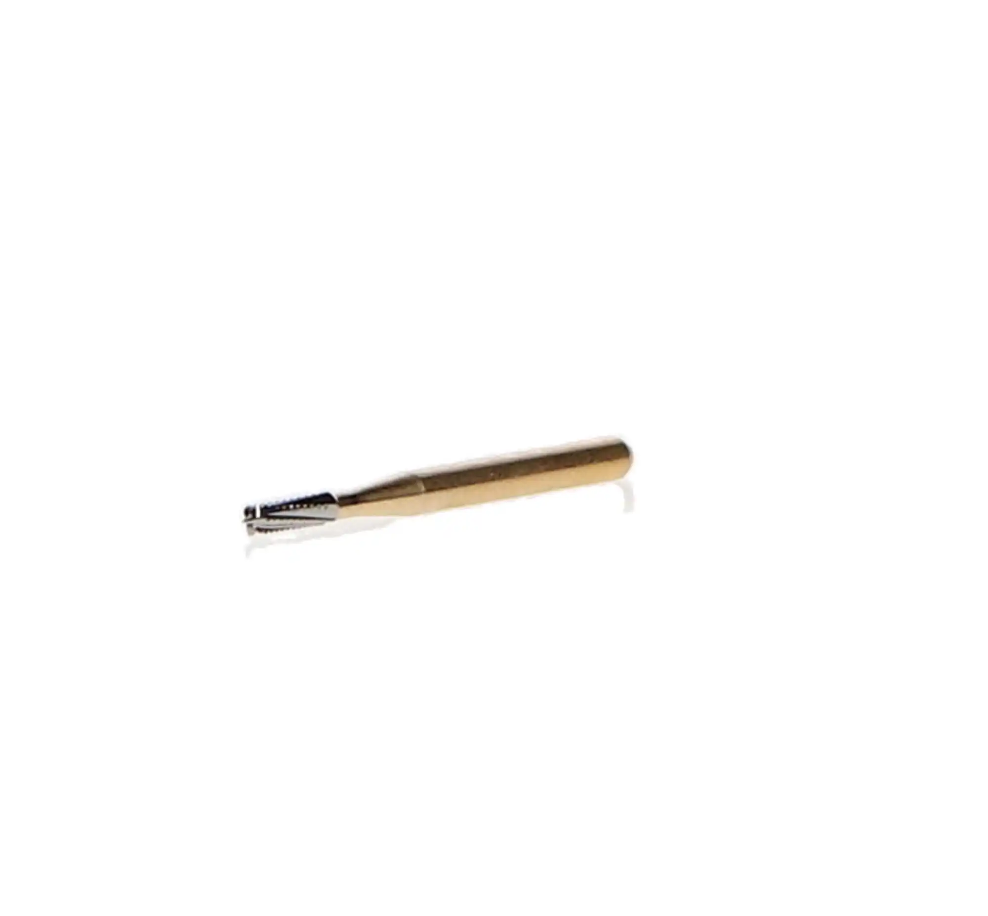 Great White Gold Series Carbide Bur, FG, Straight Fissure Round End Cross Cut, #GW2 (1558), 1.2 mm Diameter, 3.8 mm Head Length, 10/Pk, 15062 thumbnail 4