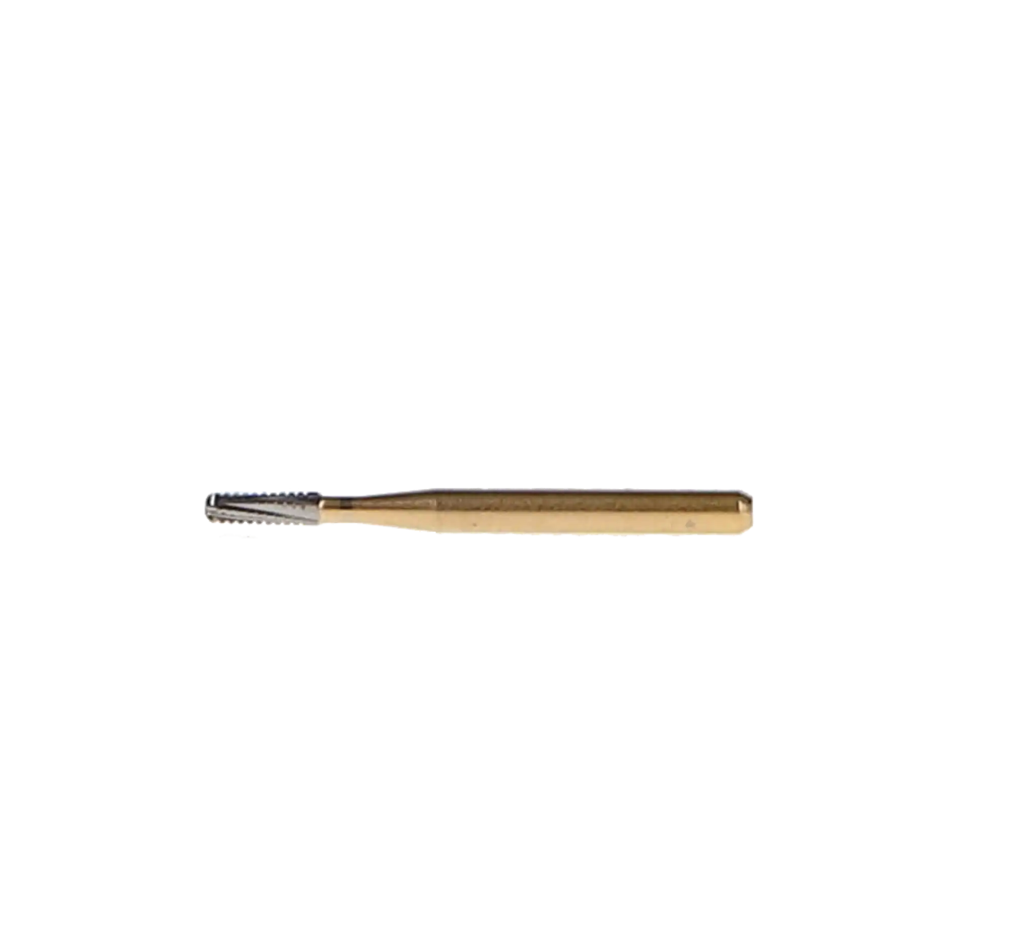 Great White Gold Series Carbide Bur, FG, Straight Fissure Round End Cross Cut, #GW2 (1558), 1.2 mm Diameter, 3.8 mm Head Length, 10/Pk, 15062 thumbnail 6