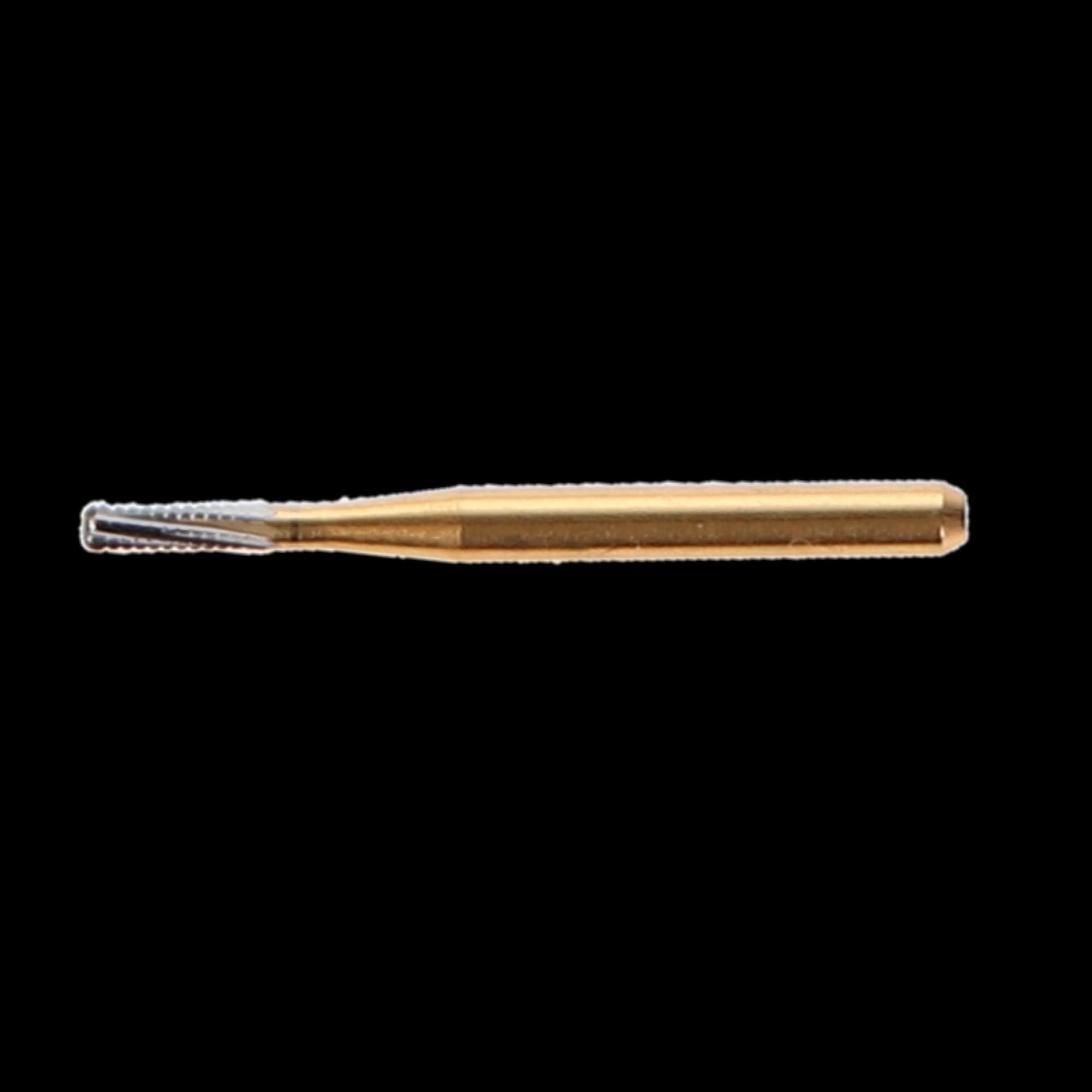 Great White Gold Series Carbide Bur, FG, Straight Cross Cut Fissure, #1557, 10/Pk, 18221 thumbnail 2