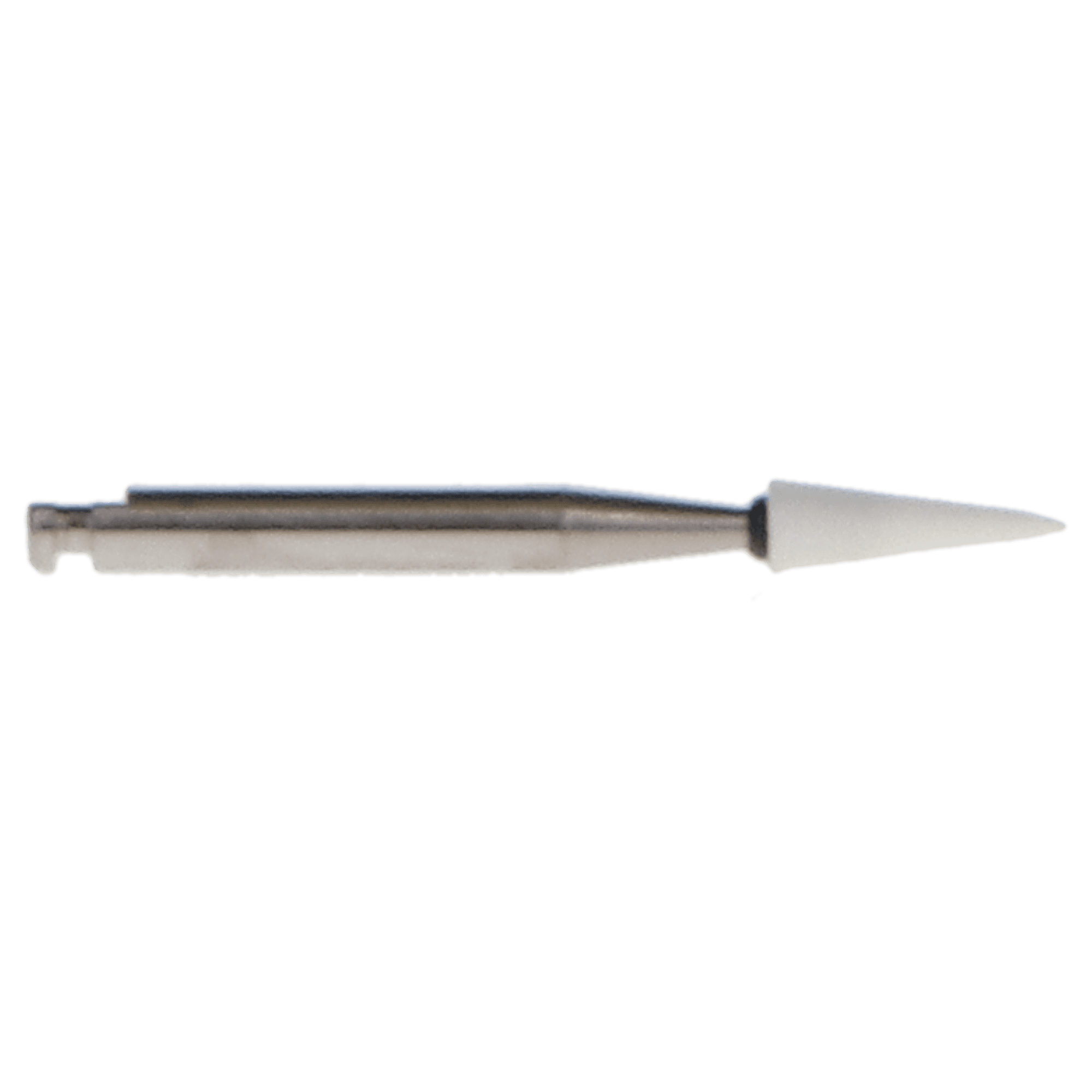 Shofu Dura-White Stone, CN1 Pointed Cone, CA (Contra Angle) Shank, ISO #024, White, 12/Pkg, 0221 thumbnail 10