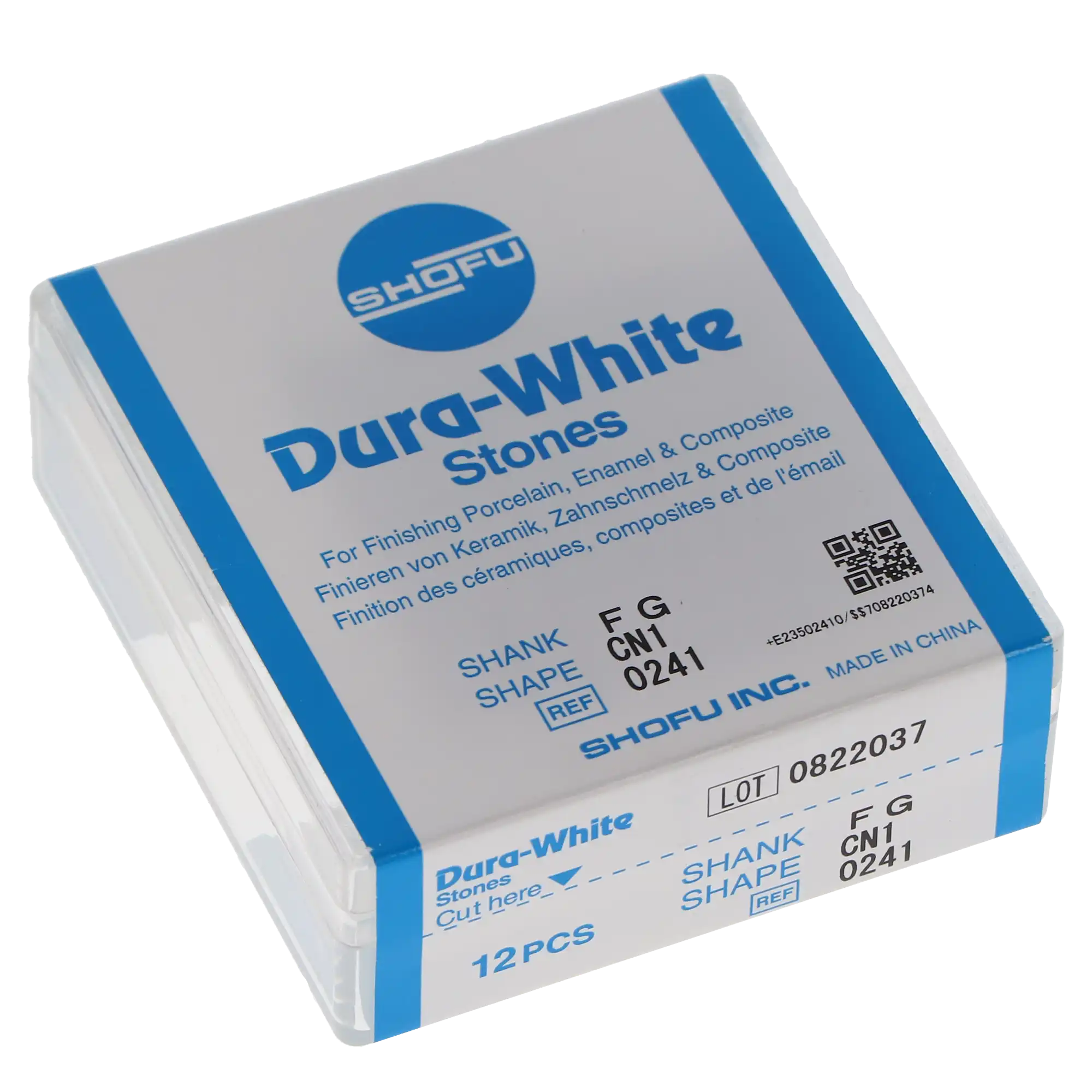 Shofu Dental Dura-White Stones, FG, Cone, #024 (CN1), White, 12/Pk, 0241 thumbnail 9