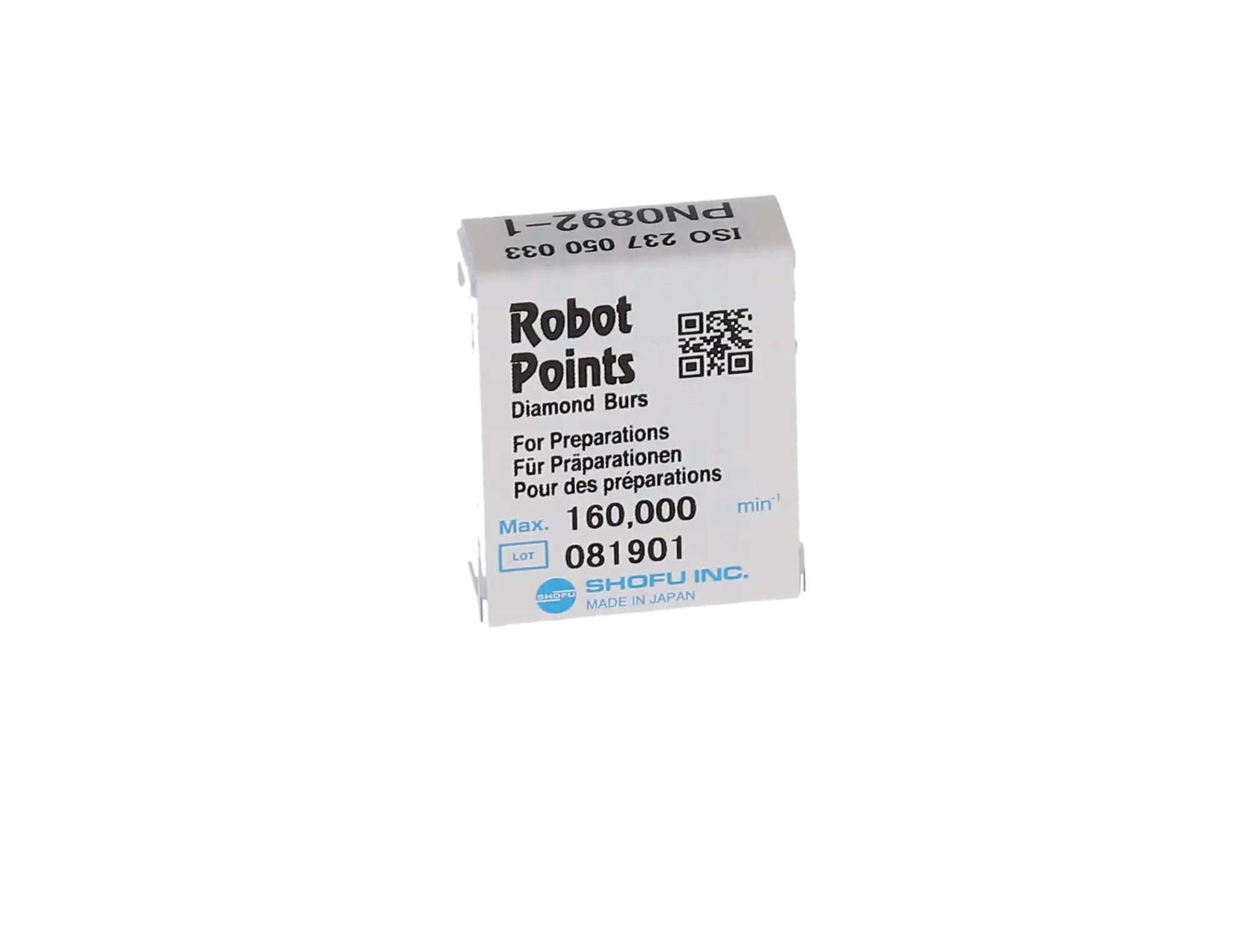 Robot Diamond Points, FG, Pear, 237-033, 3.3 mm, Regular, White, 0892-1 thumbnail 4