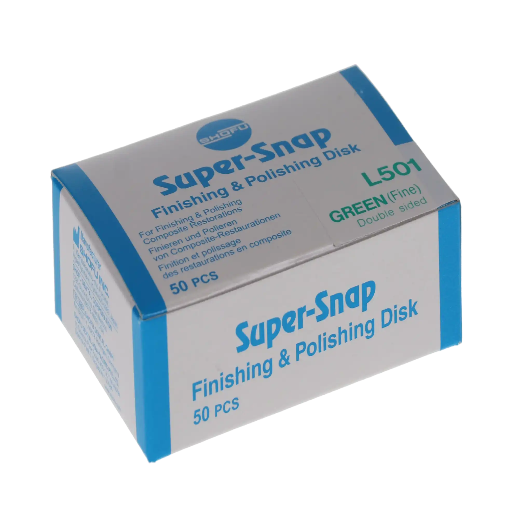 Shofu Super-Snap Polishing Disk Replacements, Fine, Green, Double-Sided, 12mm, 50/Pk, L501 thumbnail 10