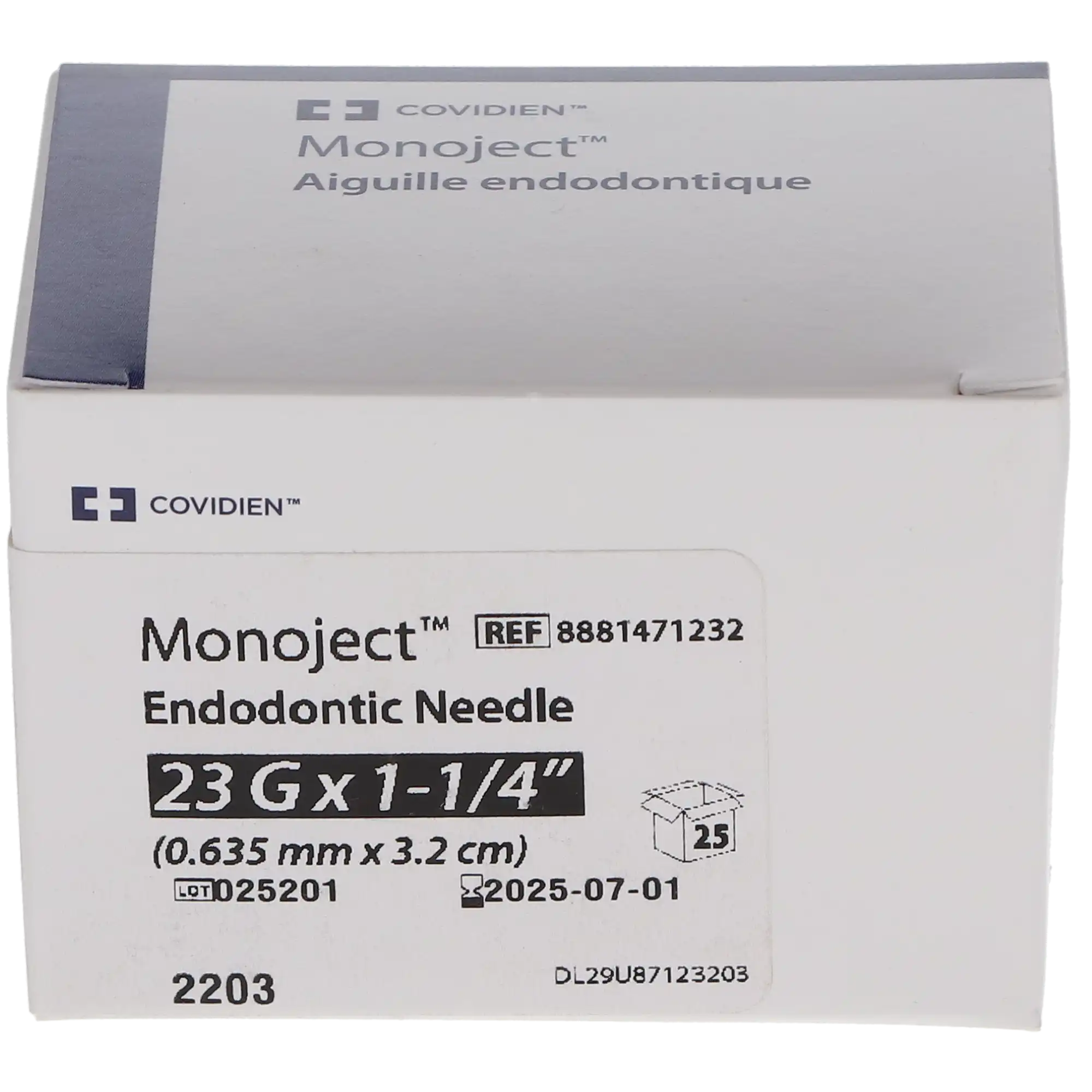 Monoject Endodontic Irrigation Needles, 23 Gauge x 1-1/4", Orange, Luer Lock, 25/Box, 8881471232 thumbnail 12