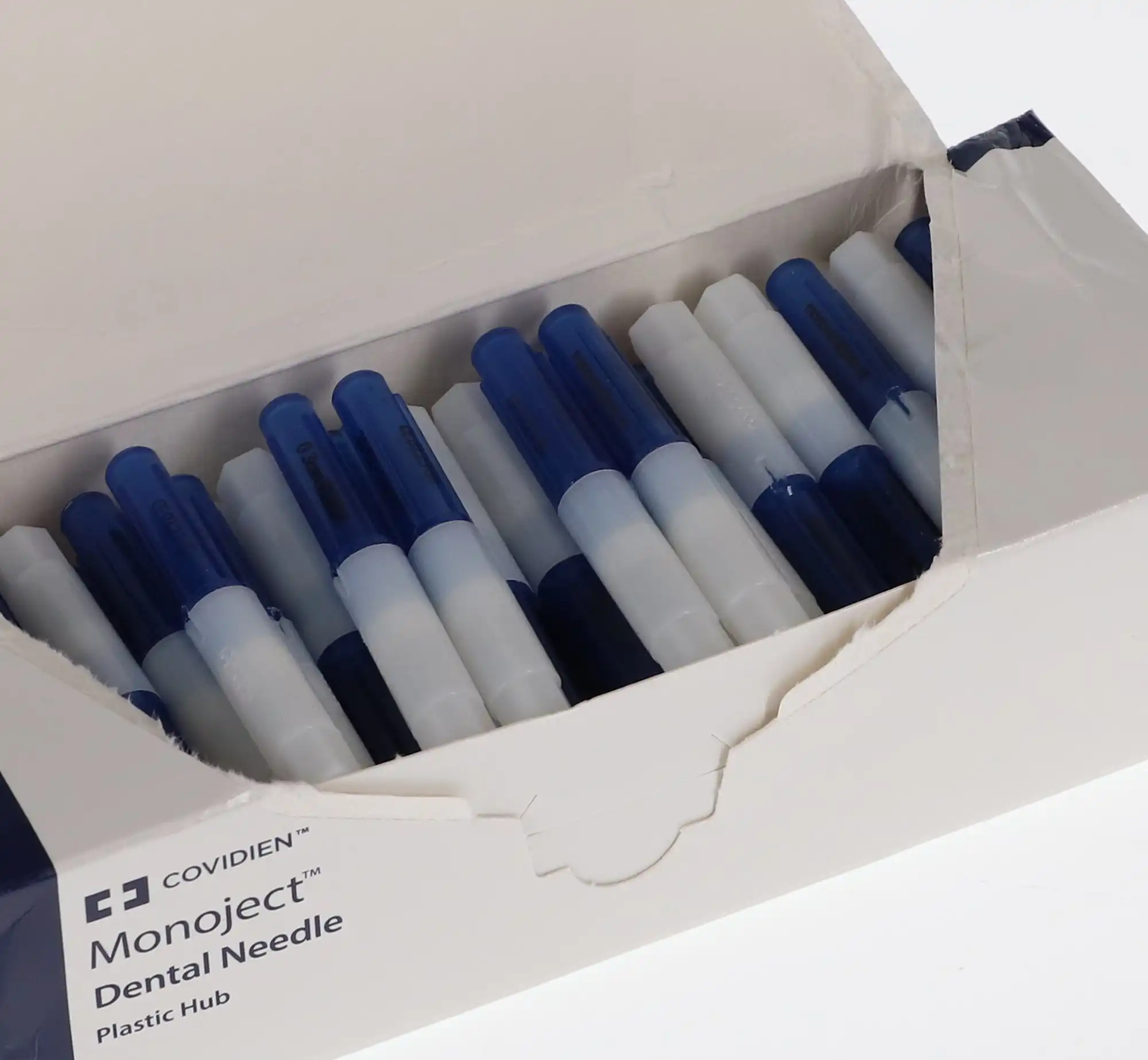 Monoject #400 Dental Anesthetic Needles, 30 Gauge, Extra Short (13mm), Blue Plastic Hub, 100/Pk, 400173 thumbnail 3