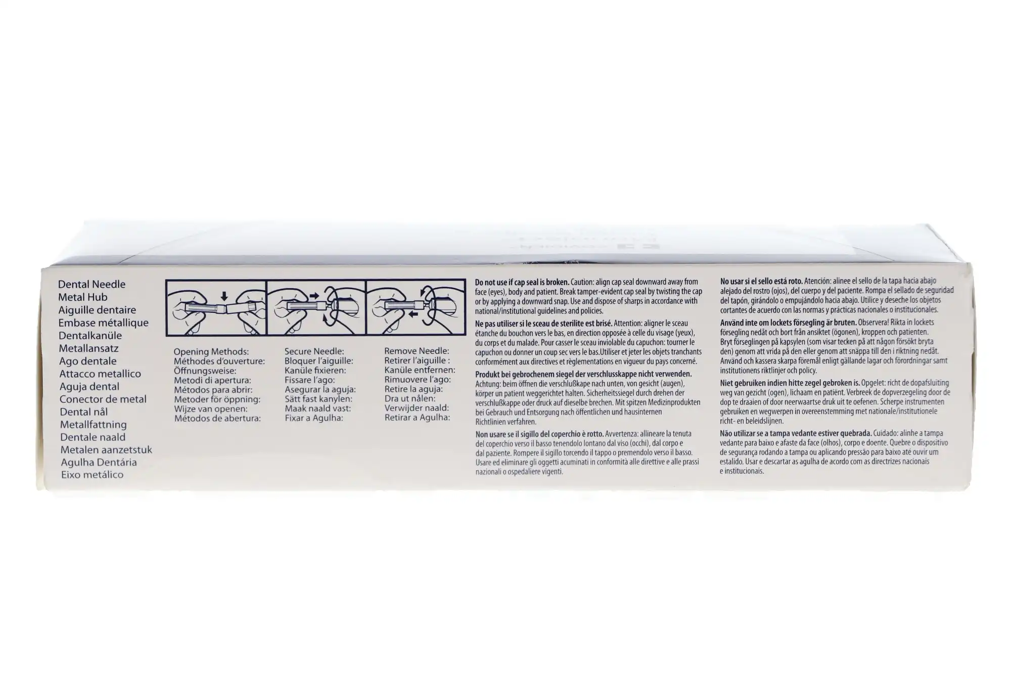 Monoject Metal Hub Dental Needles, 25 Gauge, Long, Red, 100/Box, #401, 401031 thumbnail 3