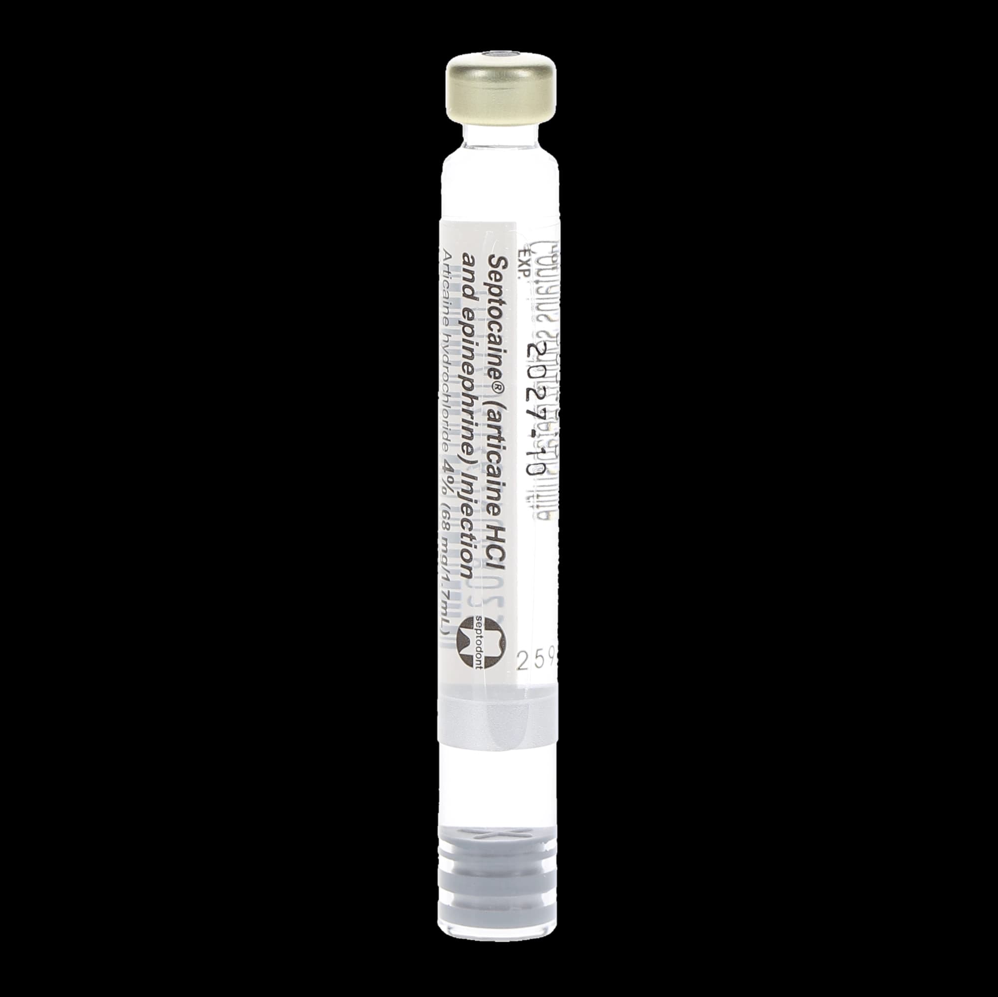 Septocaine Articaine HCl 4% and Epinephrine 1:200,000 Dental Anesthetic Cartridges, 1.7 mL, 50/Box, Silver, 01A1200 thumbnail 7