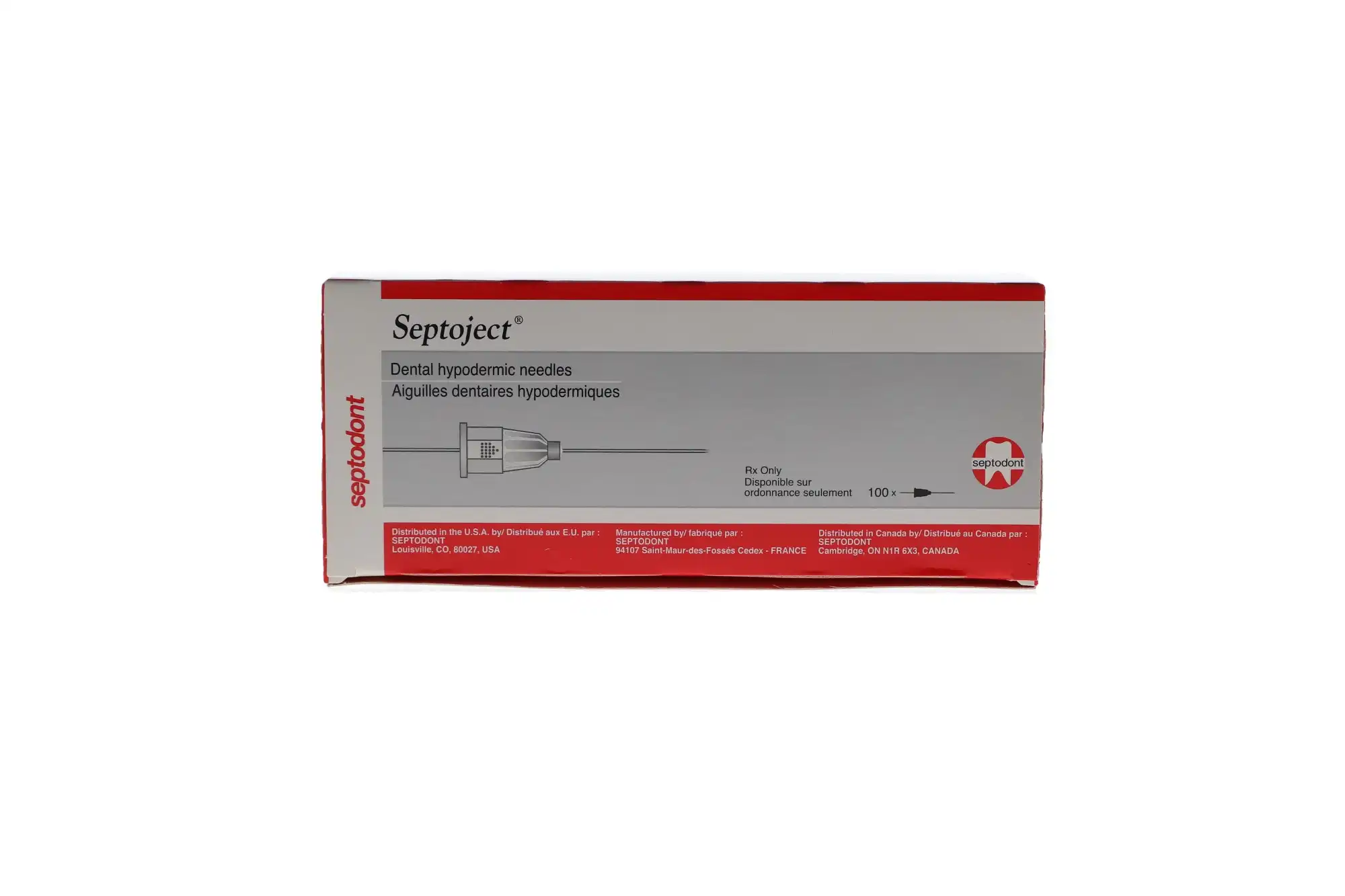 Septoject Dental Needle, 25 Gauge Long (35mm), Red, Plastic Hub, Sterile, 100/Box, 01-N1252 thumbnail 13