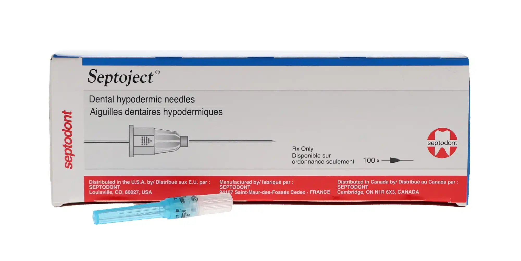 Septoject Dental Hypodermic Needles, Plastic Hub, 30 Gauge, Short, Blue, 25mm, 100/Box, 01-N1301 thumbnail 9