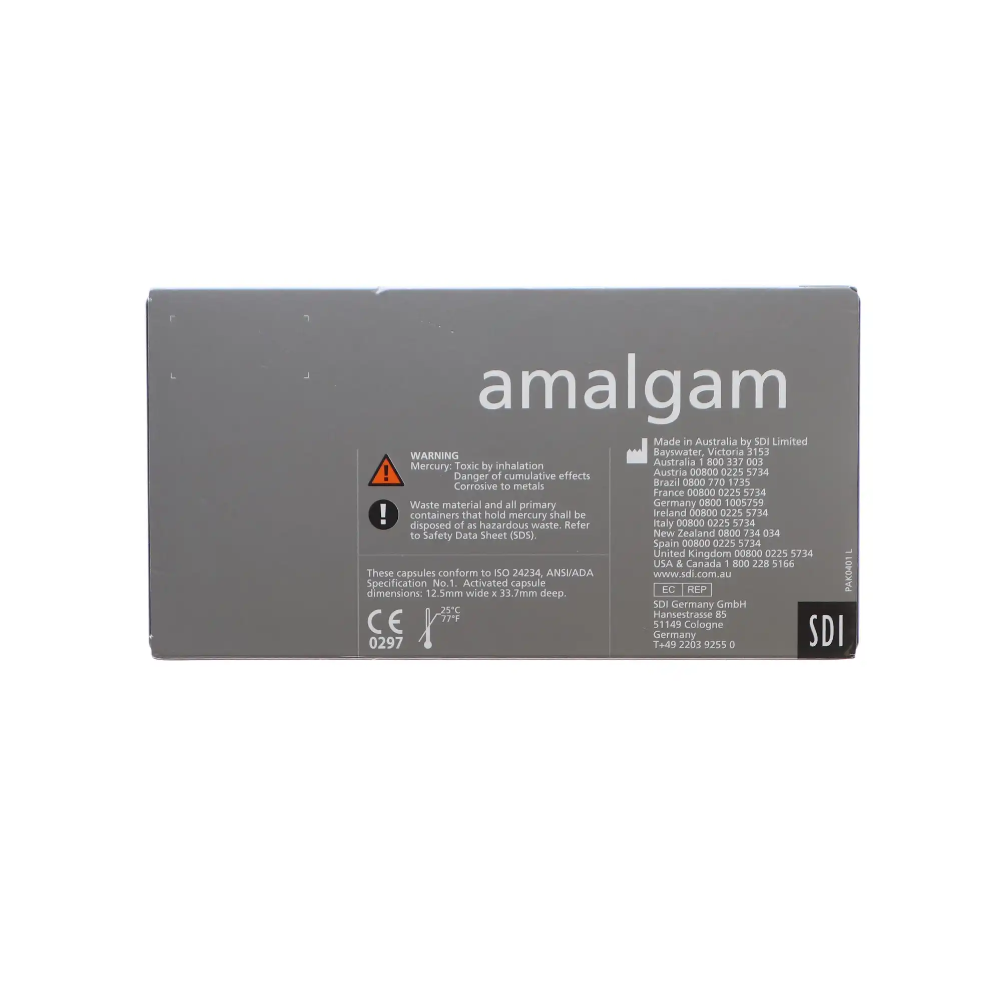 Permite Dispersed Phase Amalgam Capsules, 1 Spill, Fast Set, 400 mg, 50/Box, 4001202 thumbnail 7