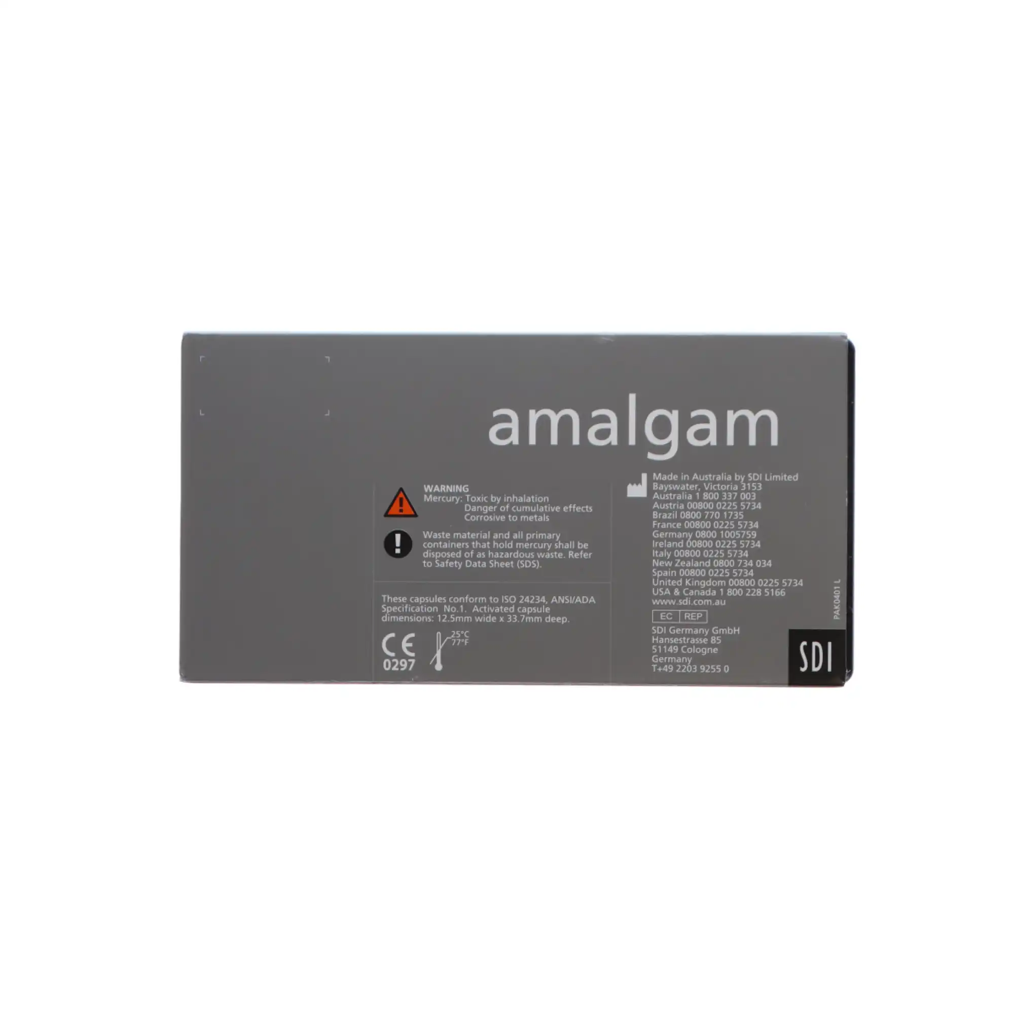 Permite Dispersed Amalgam Capsules, 2 Spill, Fast Set, 600 mg, 50/Pk thumbnail 9