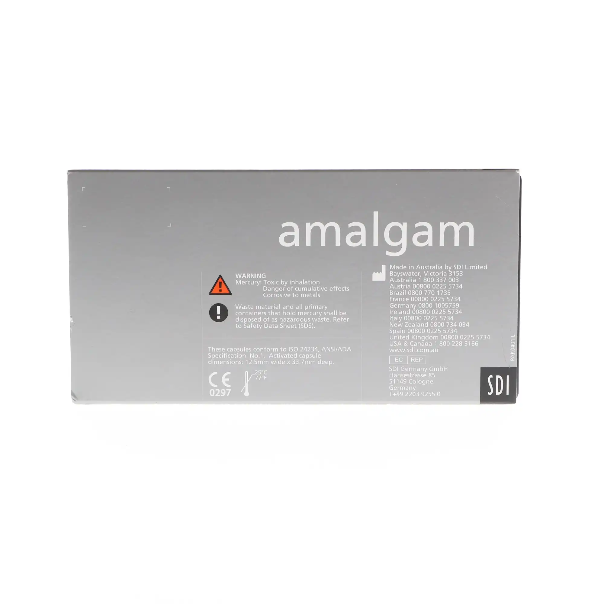 GS-80 Dispersed Phase Amalgam Capsules, 1 Spill, Fast Set, 400 mg, 50/Pk thumbnail 7
